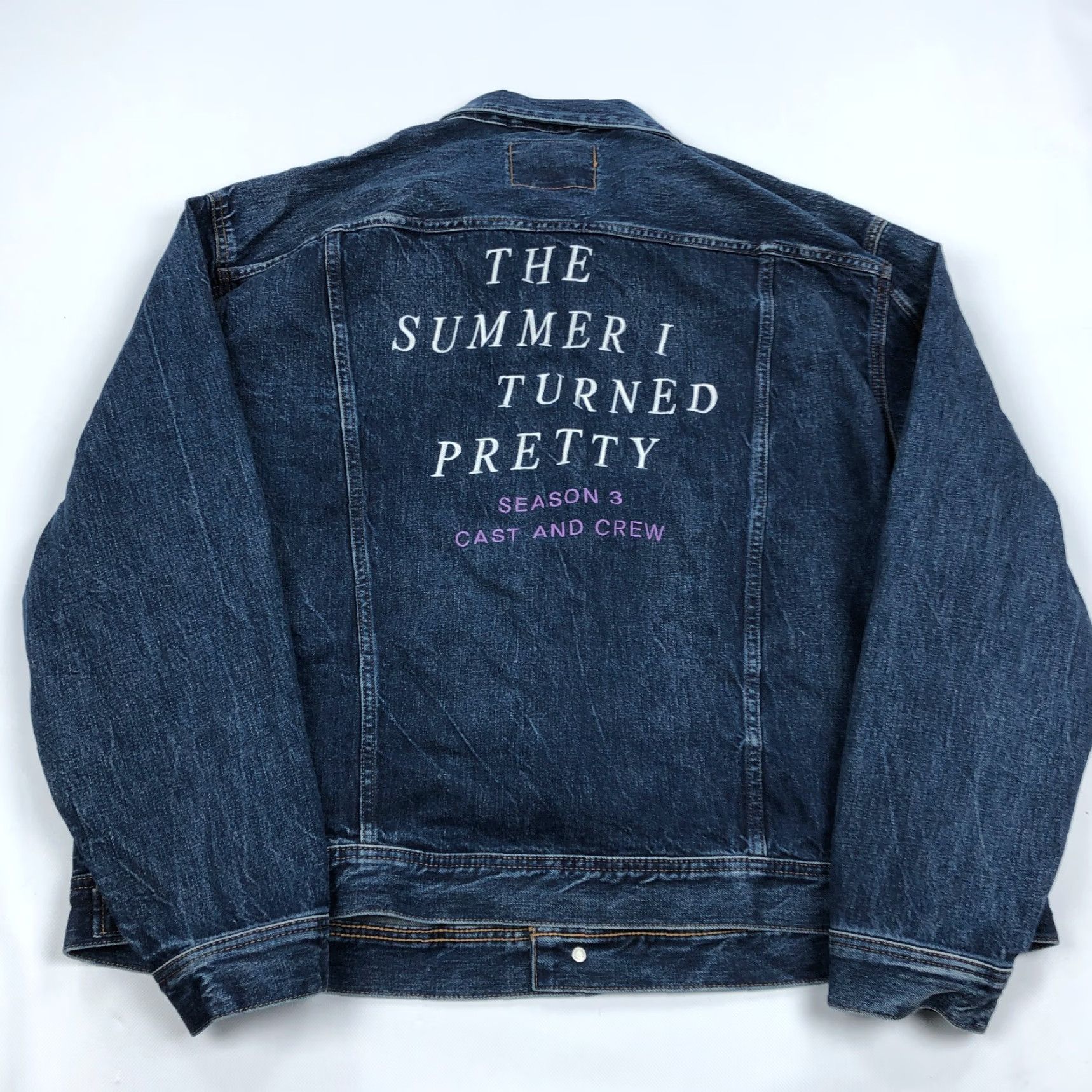 American Eagle Outfitters The Summer I Turned Pretty Cast + Crew Denim Jacket American Eagle Adult 3XL S3 Trucker Blue Mens Denim Jacket Size US XXL / EU 58 / 5 - 2 Thumbnail