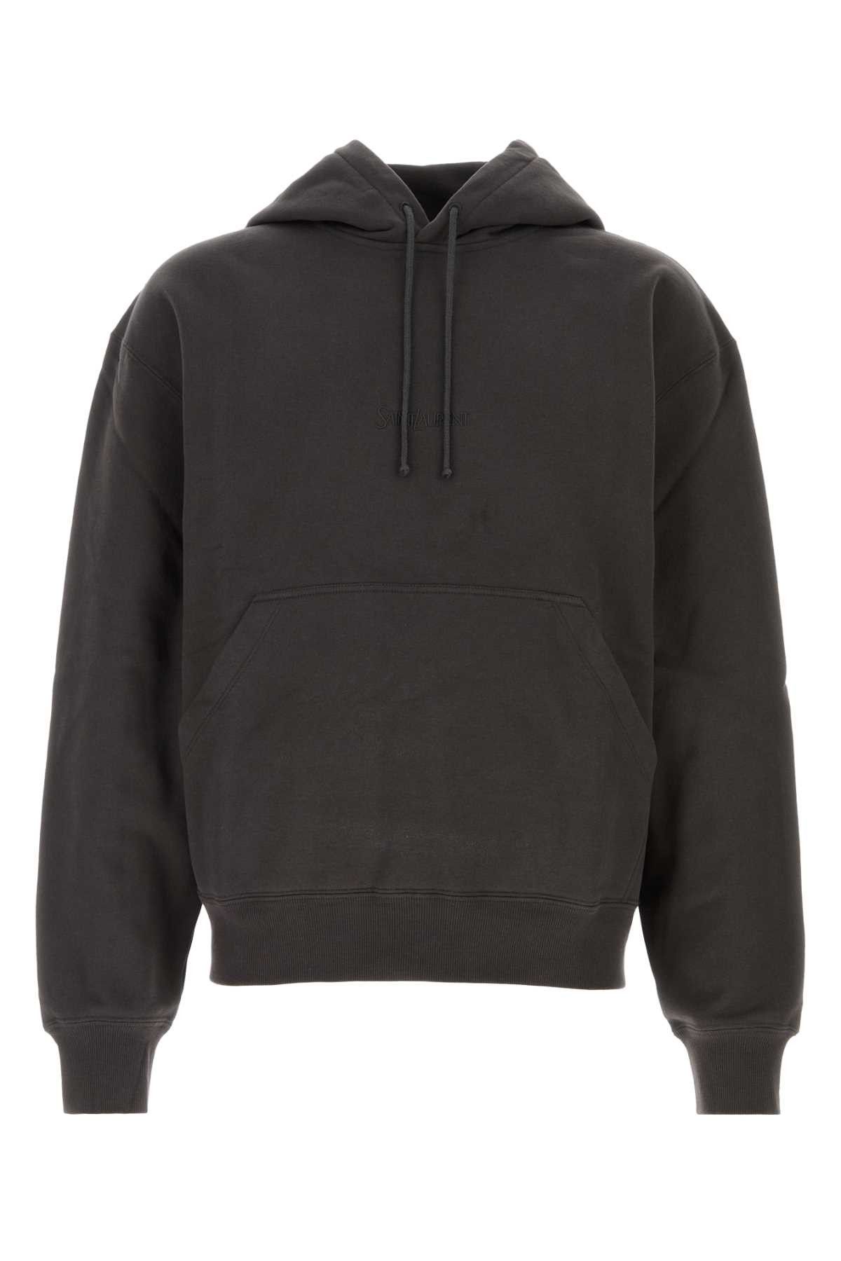 Saint Laurent Paris Charcoal Cotton Sweatshirt Size US M / EU 48-50 / 2 - 1 Thumbnail