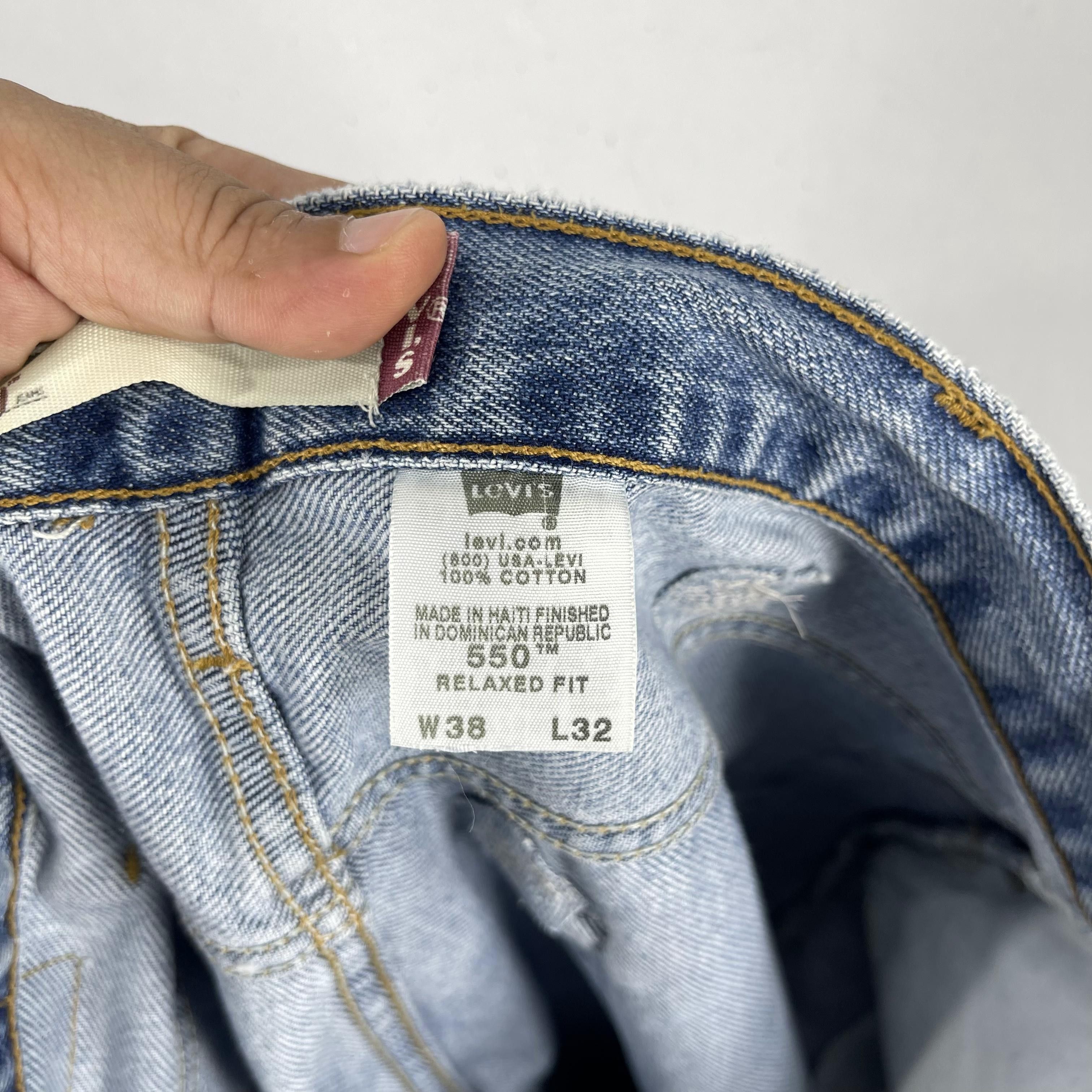 Levi's × Vintage W38 L31 Vintage Levis 550 Distressed Reinforced Jeans Size US 38 / EU 54 - 4 Thumbnail