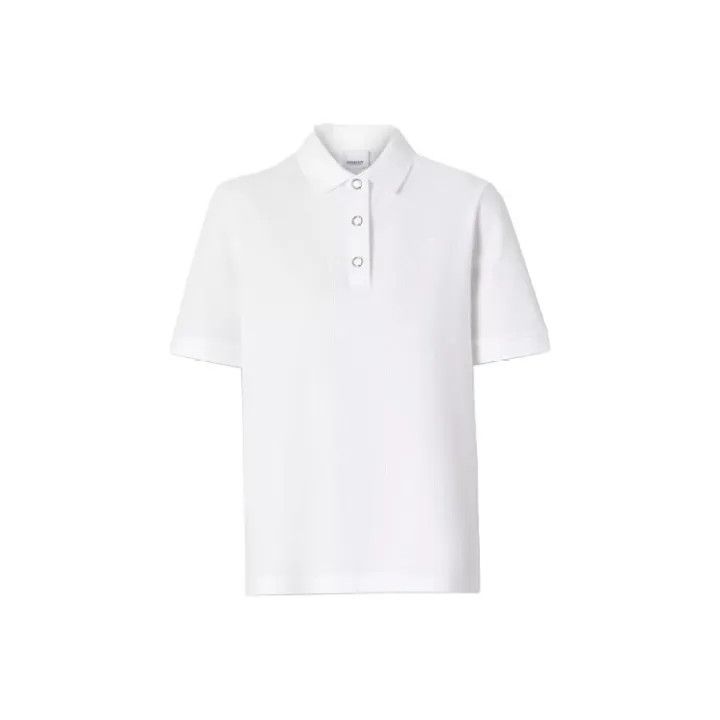 Burberry Burberry White Short Sleeve Polo Shirt 0079 Size XL / US 12-14 / IT 48-50 - 1 Thumbnail