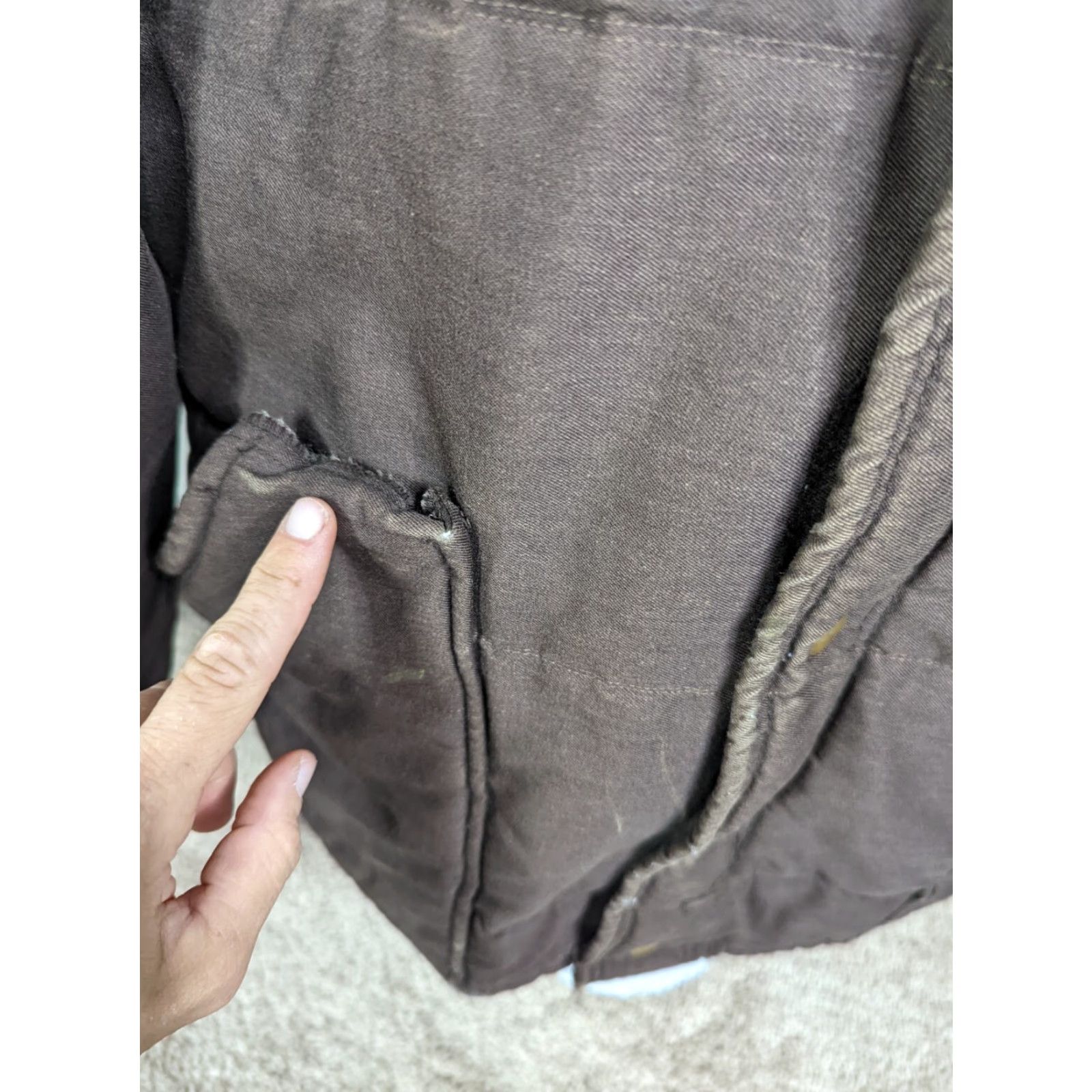 YOKE VINTAGE Unitog Work Bomber Quilted Jacket Large Brown Coat USA Size US L / EU 52-54 / 3 - 5 Thumbnail