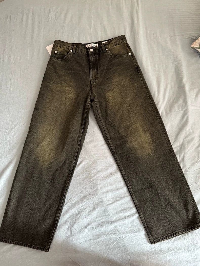 Our Legacy Our Legacy size31 Wash bamboo crease wide leg jeans Size US 31 - 1 Thumbnail