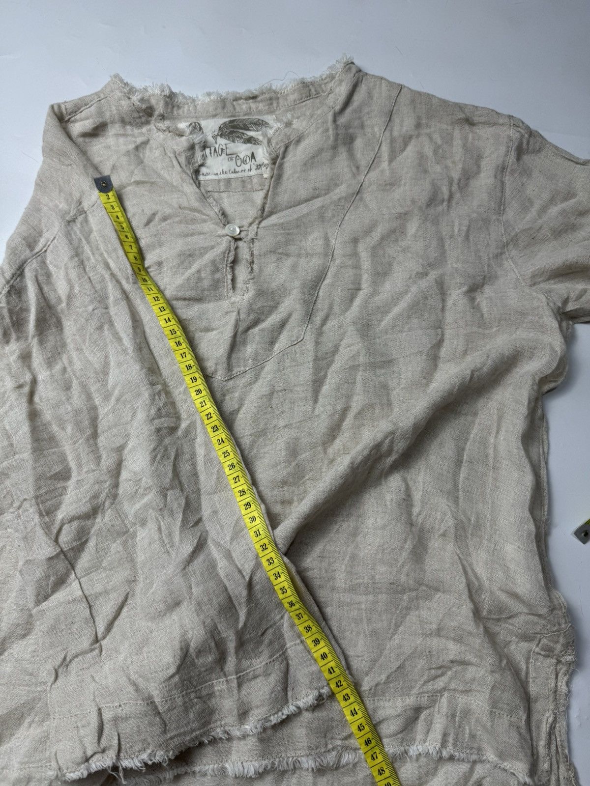 If Six Was Nine × Japanese Brand × Y's for Men Goa Indiana Linen Mid Sleeve Yohji Kapital Styled Size US M / EU 48-50 / 2 - 9 Thumbnail