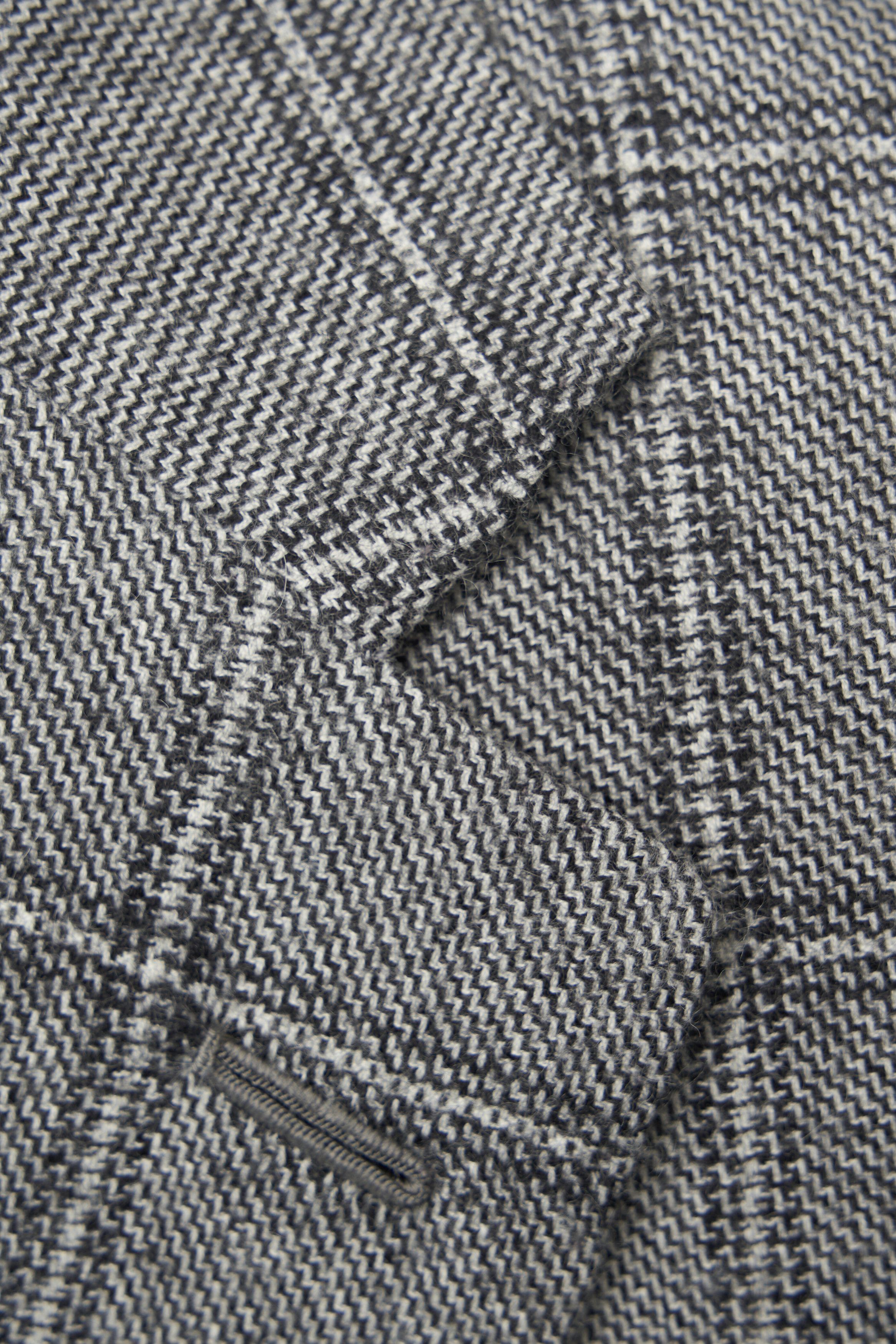 Kiton o1mtch0225 Windowpane Cashmere Sportcoat in Grey Size US XL / EU 56 / 4 - 3 Thumbnail