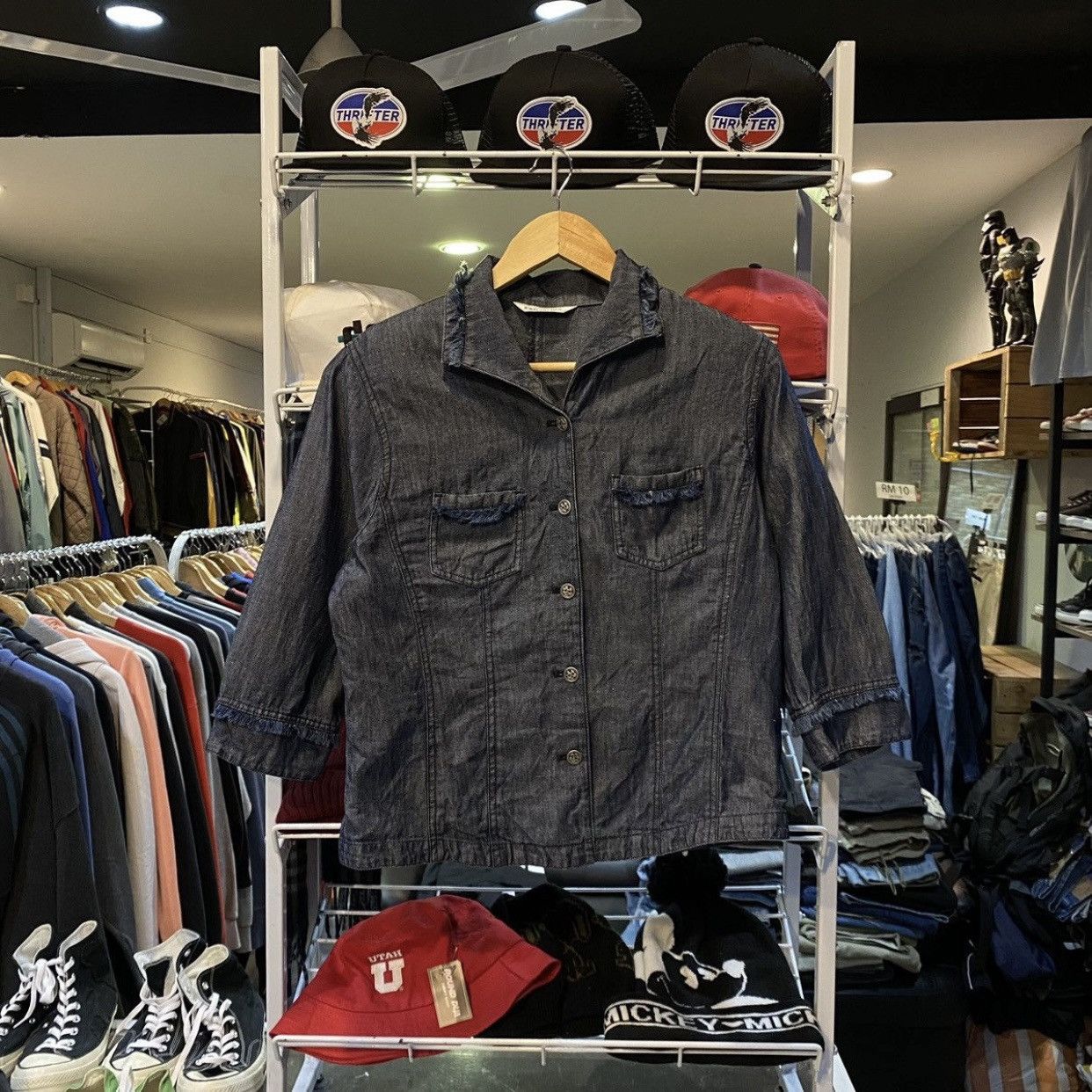 Kansai Yamamoto Archive Kansai Bis Cropped Denim Work Jacket Size S / US 4 / IT 40 - 1 Thumbnail