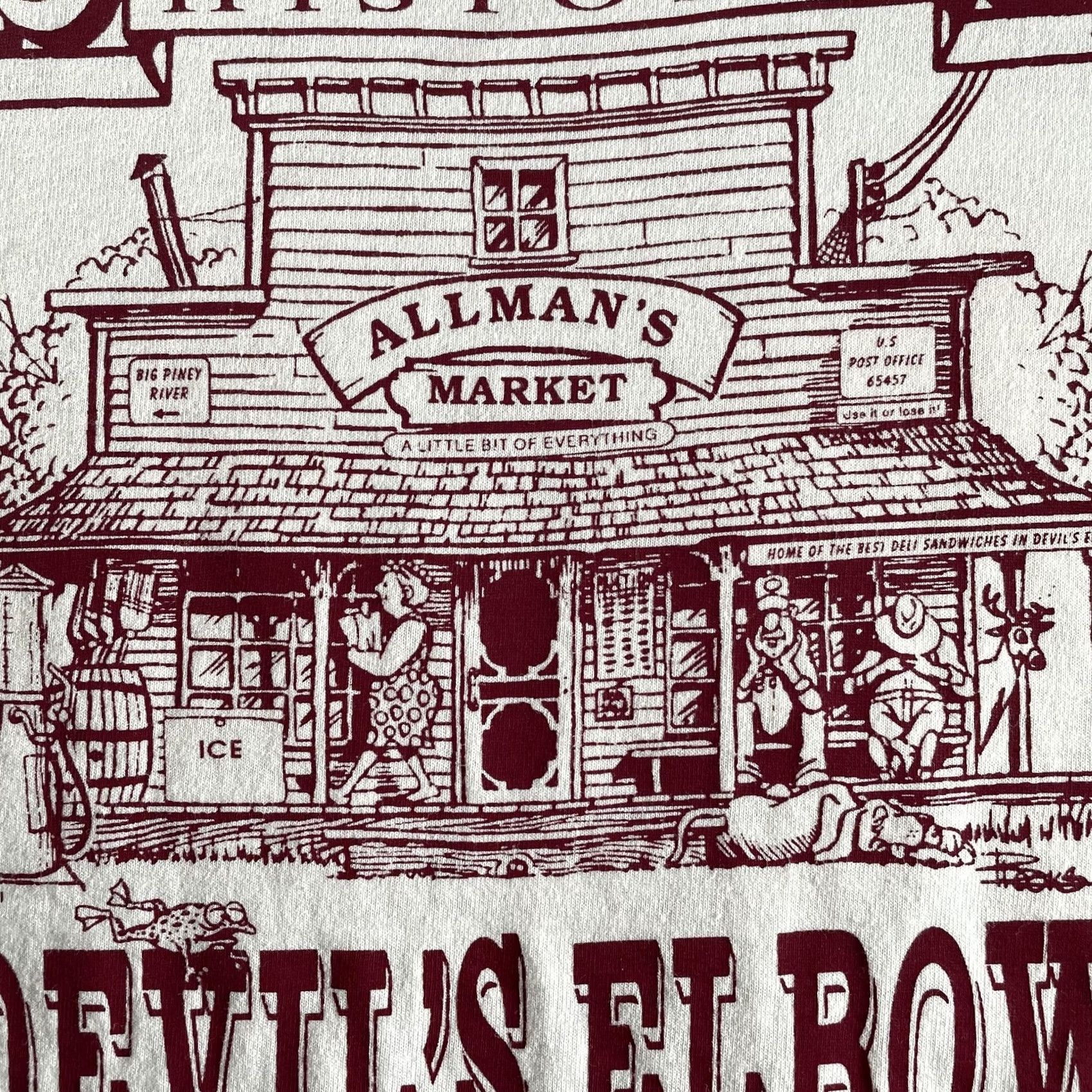 Fruit Of The Loom VINTAGE Devil's Elbow Route 66 Shirt Mens Medium White Missouri Fruit of the Loom Tee Size US M / EU 48-50 / 2 - 3 Thumbnail