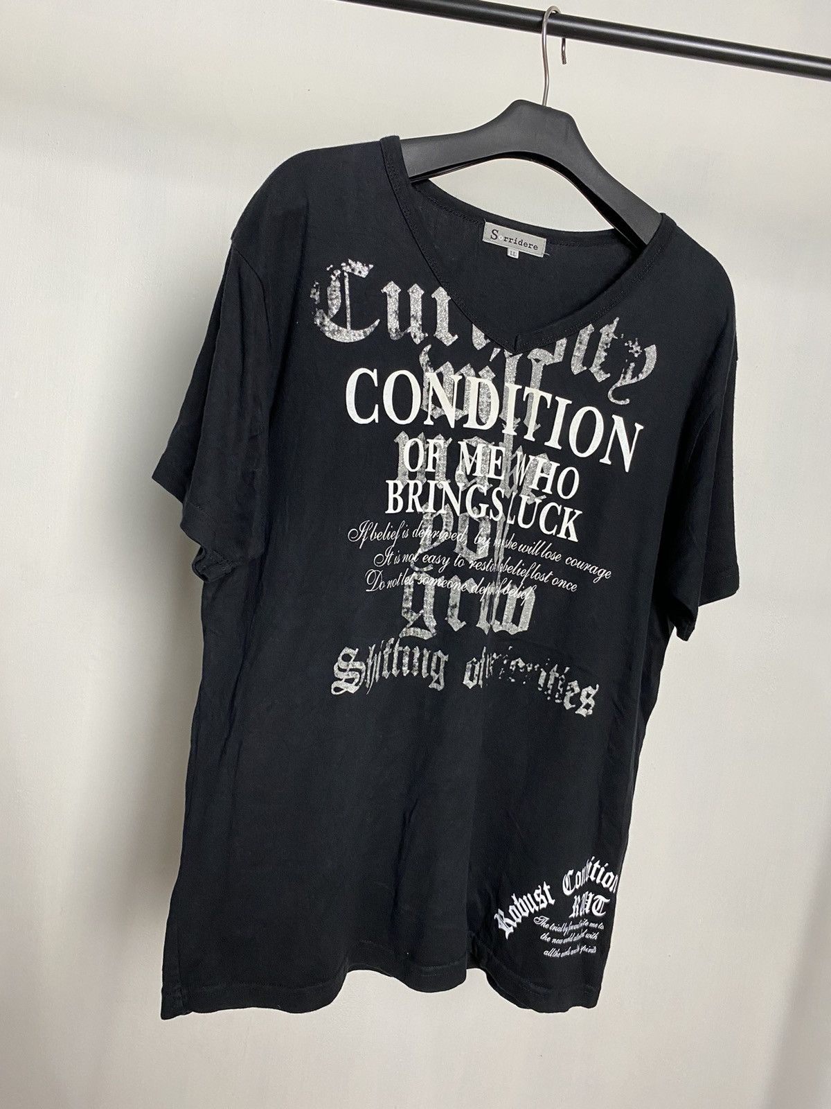14th Addiction × KMRii × Yasuyuki Ishii Sorridere Poem Rock Tshirt Size US M / EU 48-50 / 2 - 2 Thumbnail