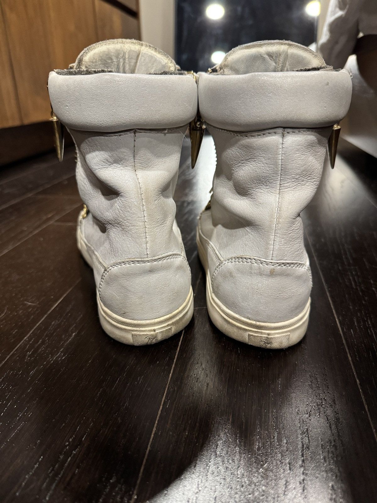 Giuseppe Zanotti Classic GZ White Zipper Tooth Sneakers Size US 7 / EU 40 - 4 Thumbnail