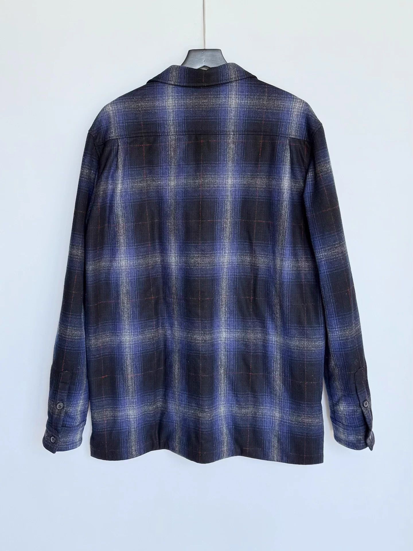 Lanvin Lanvin Wool Plaid Quilted Shirt Jacket - Navy/Black - 46 Size US S / EU 44-46 / 1 - 3 Thumbnail