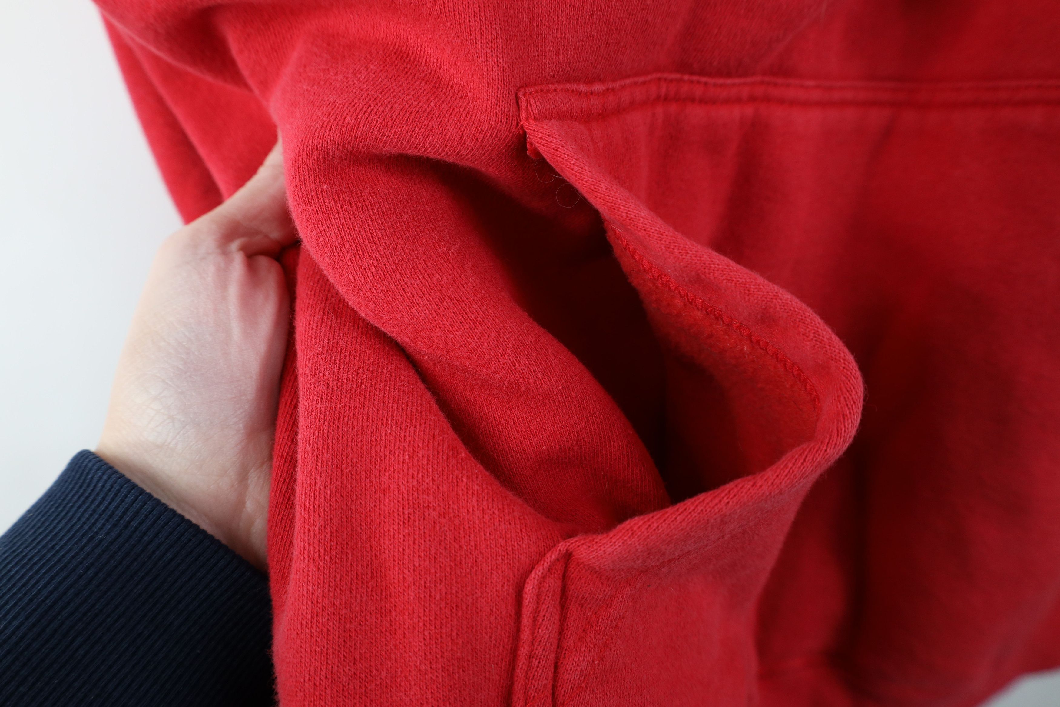 Reebok Vintage 90s Y2K Reebok Heavyweight Hoodie Sweatshirt Red Size US L / EU 52-54 / 3 - 7 Thumbnail