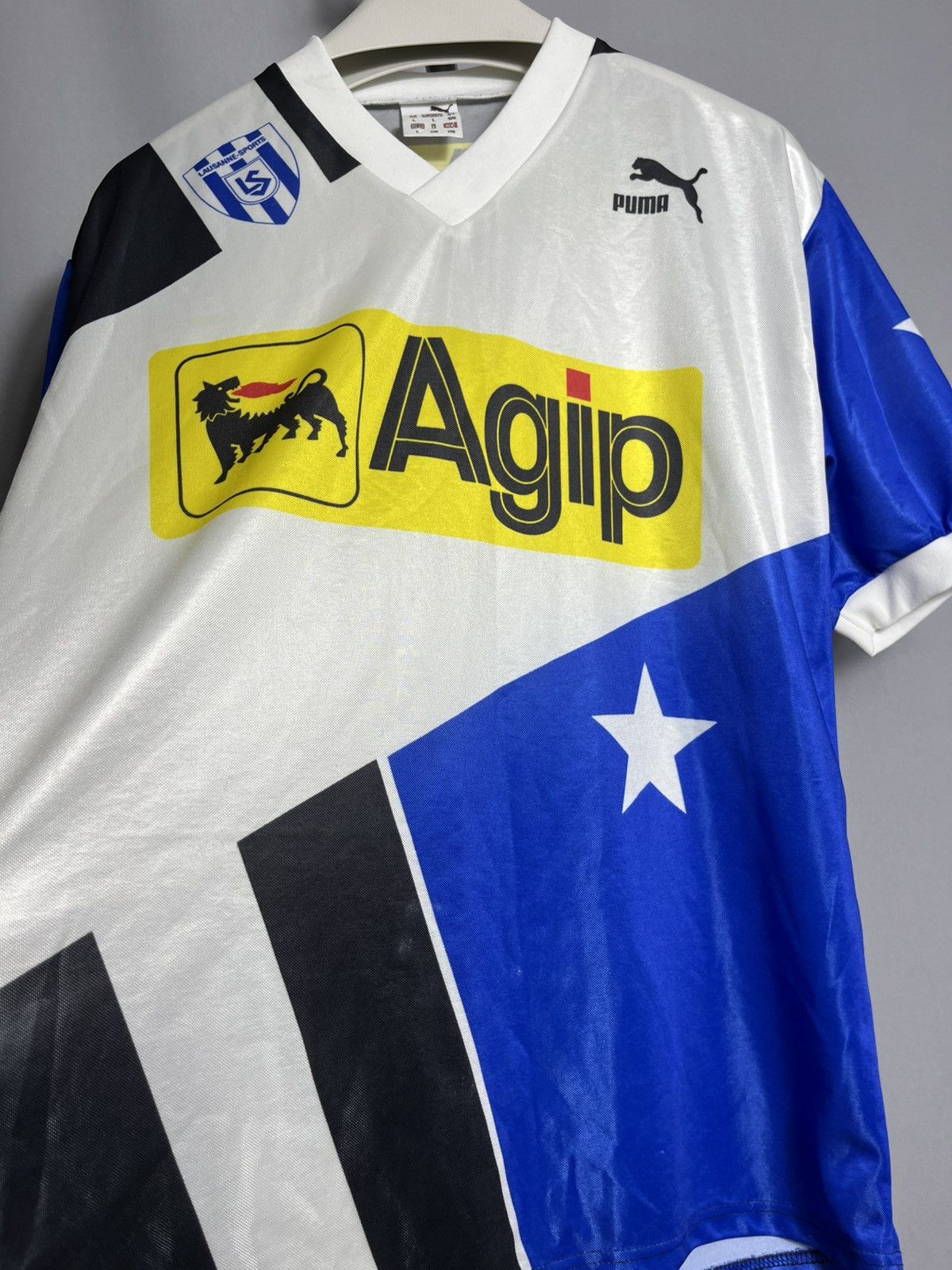 Puma × Vintage Lausanne-Sport Home football shirt 1990 1991 soccer mens Size US L / EU 52-54 / 3 - 3 Thumbnail