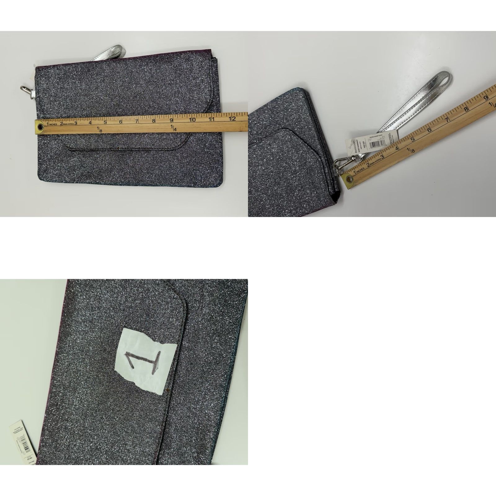Vintage No Boundaries Purse Womens Small Purple Blue Shimmery Wristlet Snap Double Gusset NWTs Size ONE SIZE - 9 Thumbnail