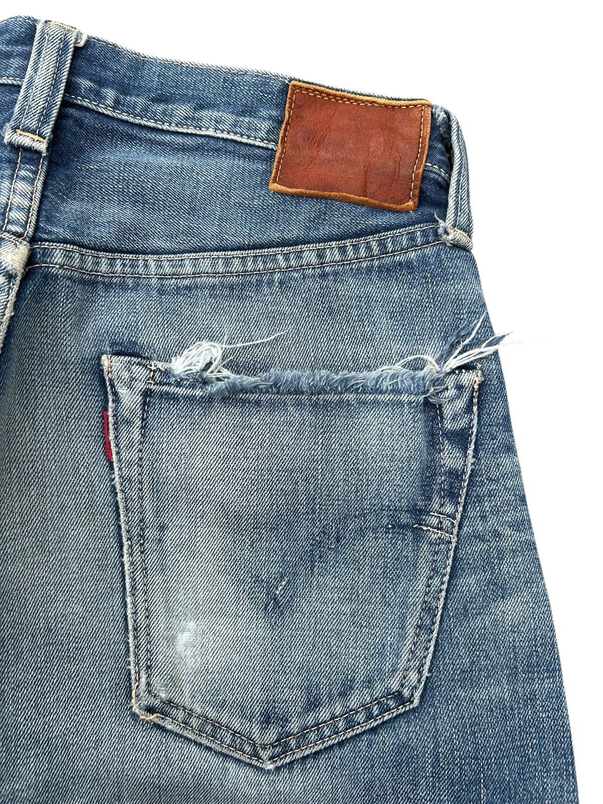 Kapital Vintage Levis Big E Selvedge Thrashed Denim Jeans Size US 30 / EU 46 - 15 Thumbnail
