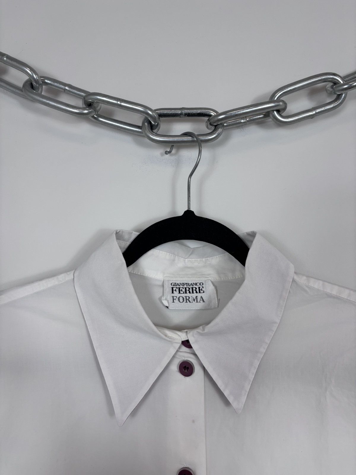 Gianfranco Ferre Vintage Gianfranco Ferre Women’s White Short Sleeve Shirt Size L / US 10 / IT 46 - 3 Thumbnail