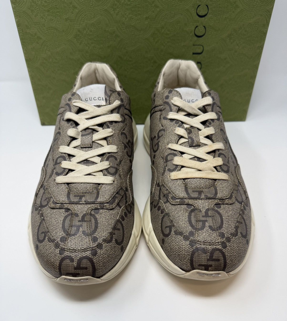 Gucci Gucci Rhyton GG Beige Sneaker Size US 12 / EU 45 - 2 Thumbnail