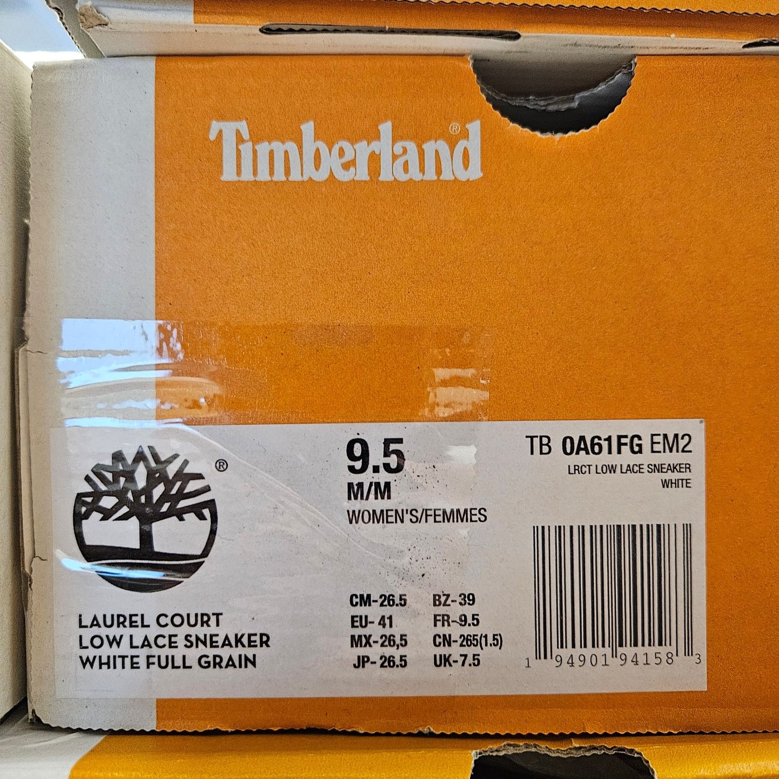 Timberland TIMBERLAND WOMEN'S 9.5 LAUREL COURT LOW LACE SNKR WHT LEATHR Size US 9.5 / IT 39.5 - 8 Thumbnail
