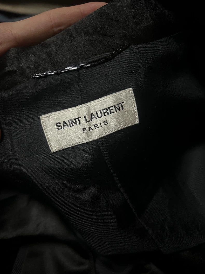 Yves Saint Laurent Saint Laruent 16 FW black velvet guitar collar suit 2502-Ne Size 54R - 3 Thumbnail