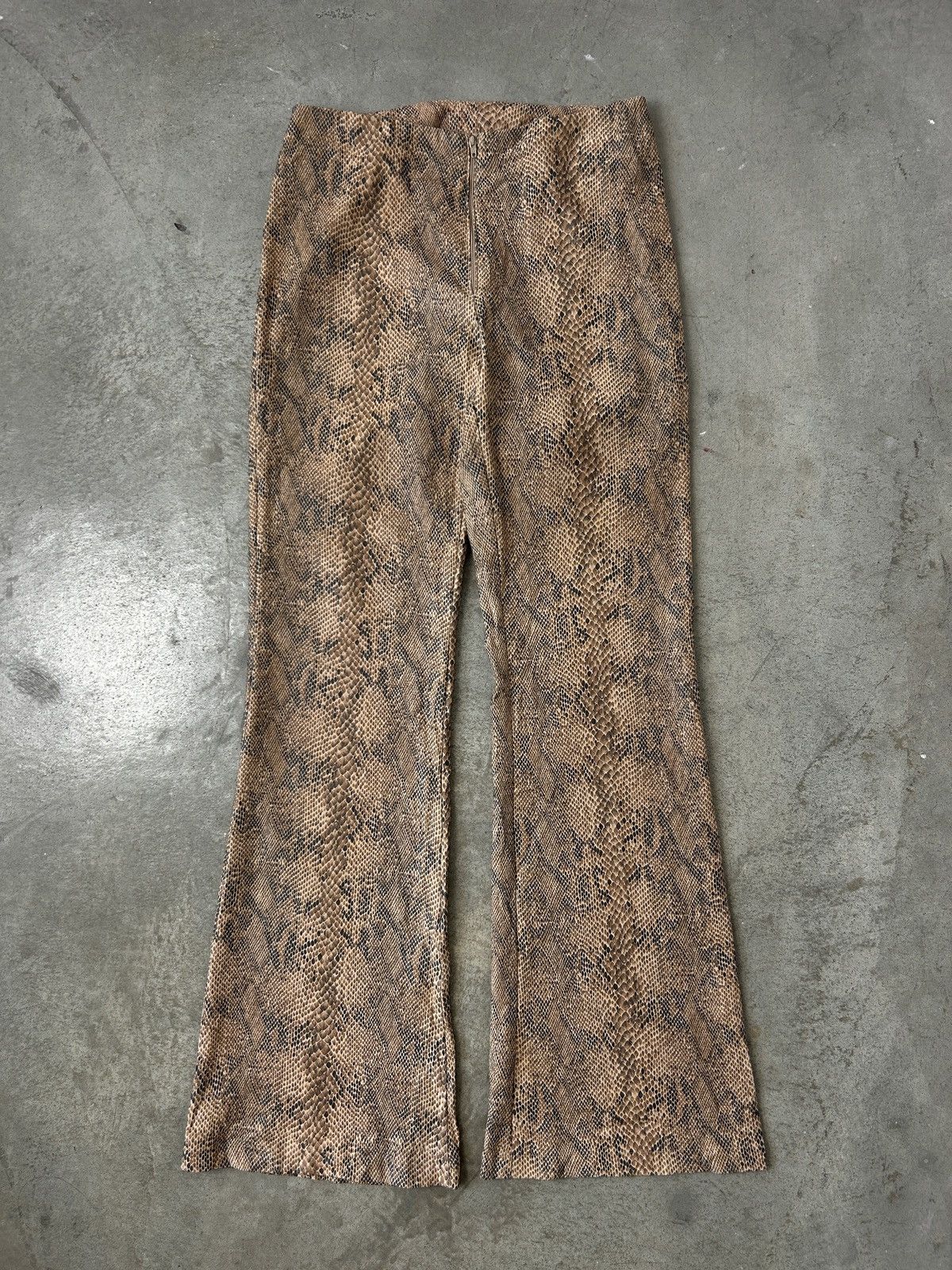Hysteric Glamour × If Six Was Nine × Morgan Homme 1990s Morgan De Toi - Snakeskin Flared Pants Size US 28 / EU 44 - 5 Thumbnail