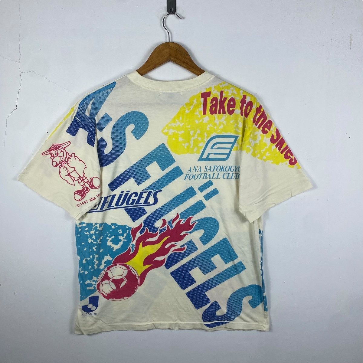 Vintage Vintage 90's J.LEAGUE Ana Satokogyo Flugels Fullprint Size US M / EU 48-50 / 2 - 4 Thumbnail
