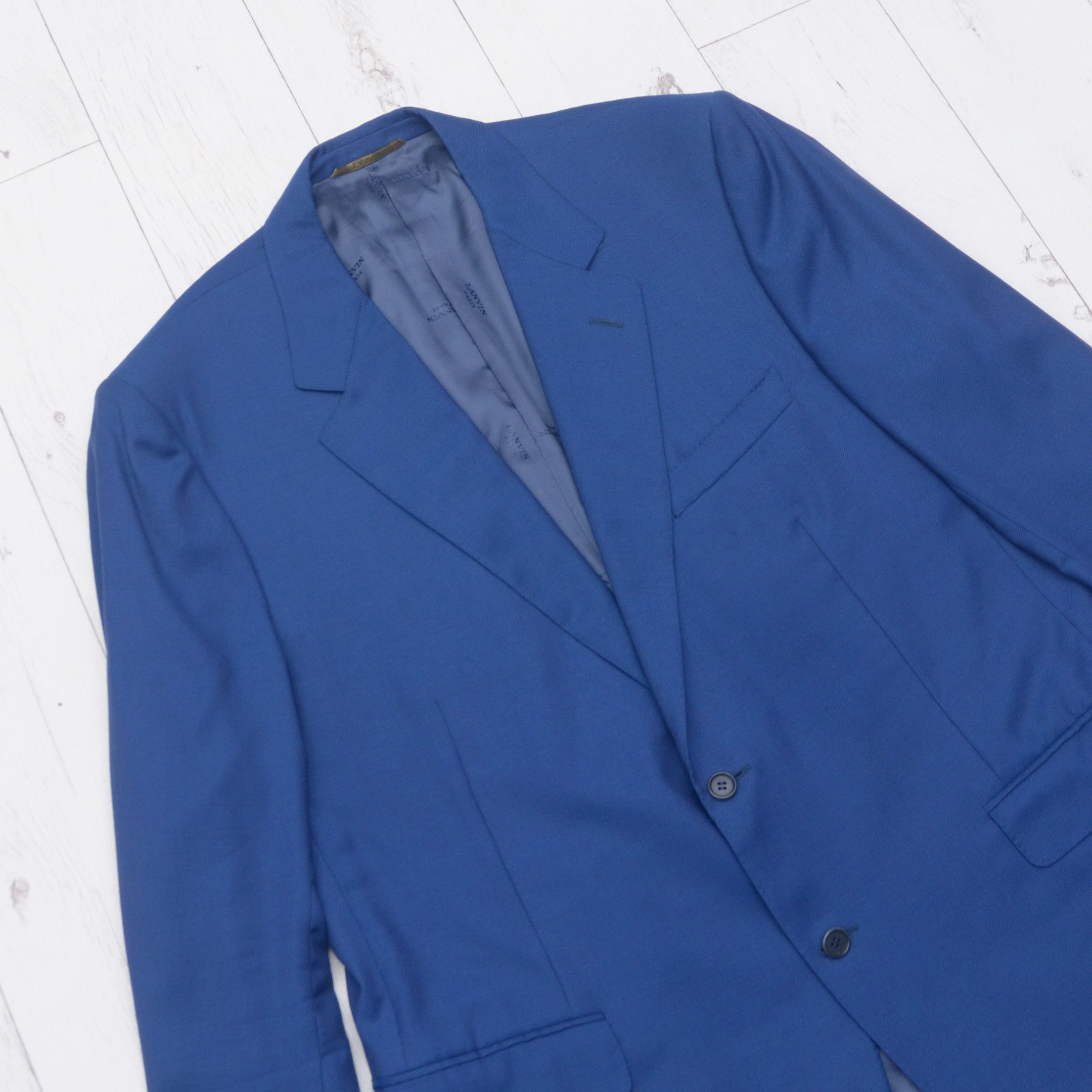 Lanvin Luxury Lanvin Blue Blazer Wool 2 button 56R Made in Italy Size 46R - 2 Thumbnail