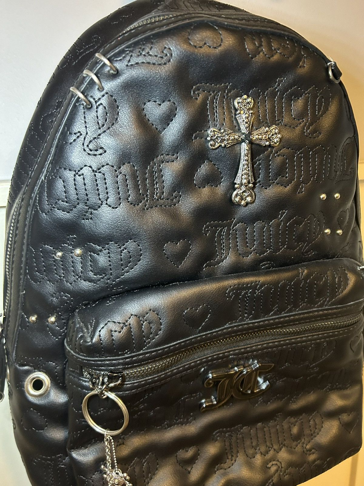 Juicy Couture Jeans Custom vintage reconstructed Juicy Couture piercing backpack Size ONE SIZE - 5 Thumbnail