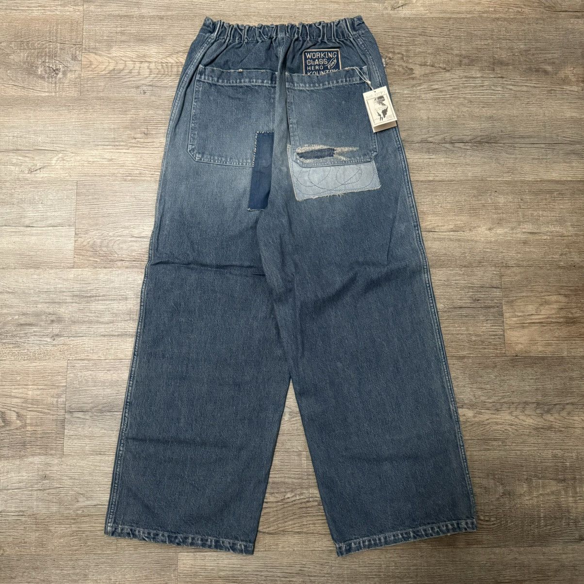 Kapital 14OZ DENIM W-KNEE EASY BAGGY PANTS (DIXIE LUMBER REMAKE) Size US 34 / EU 50 - 9 Thumbnail