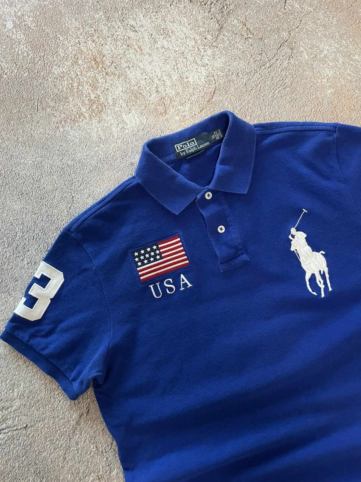Polo Ralph Lauren Vintage Polo Ralph Lauren USA Flag Polo Shirt Size US M / EU 48-50 / 2 - 3 Thumbnail