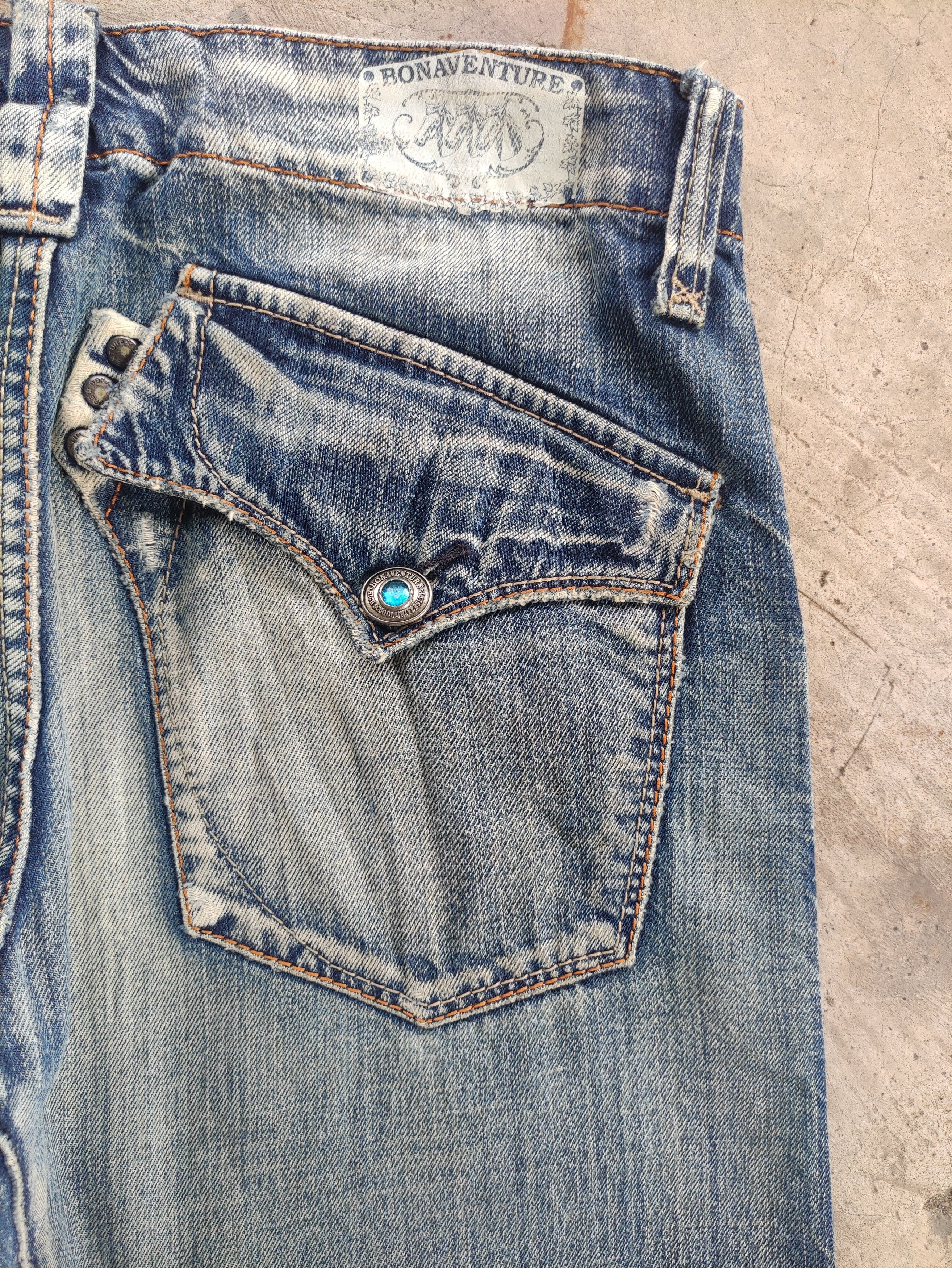 Japanese Brand Vintage Bonavanture Button Flare Jean Distressed Faded denim Size US 32 / EU 48 - 12 Thumbnail