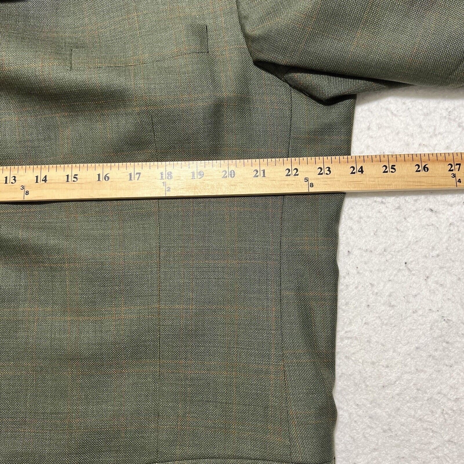 Other Cavelli Wool Windowpane Green Suit Jacket Carlanda Italy Size 46L - 11 Thumbnail
