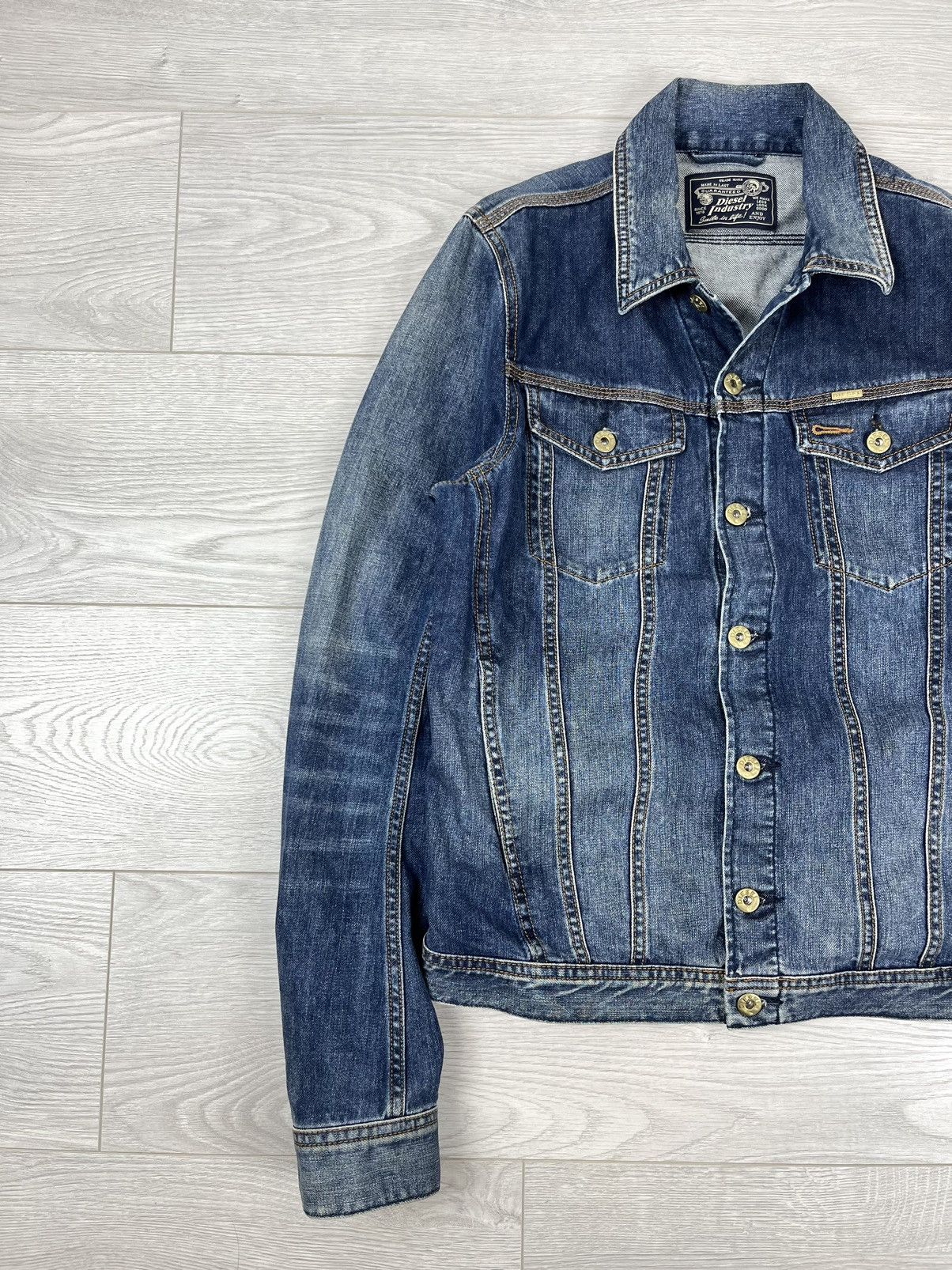 Diesel × Vintage Diesel Vintage Y2K Denim Blue Trucker Jacket Size US M / EU 48-50 / 2 - 3 Thumbnail