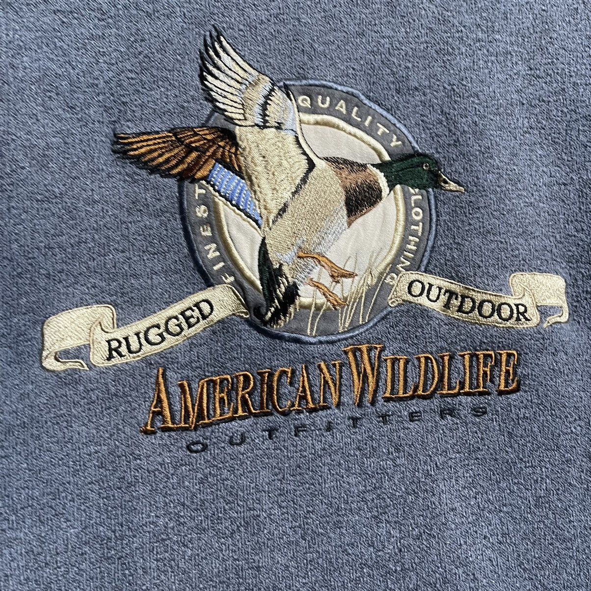 Designer Vintage 90s American Wildlife Collection Gray Sweatshirt Size US M / EU 48-50 / 2 - 2 Thumbnail