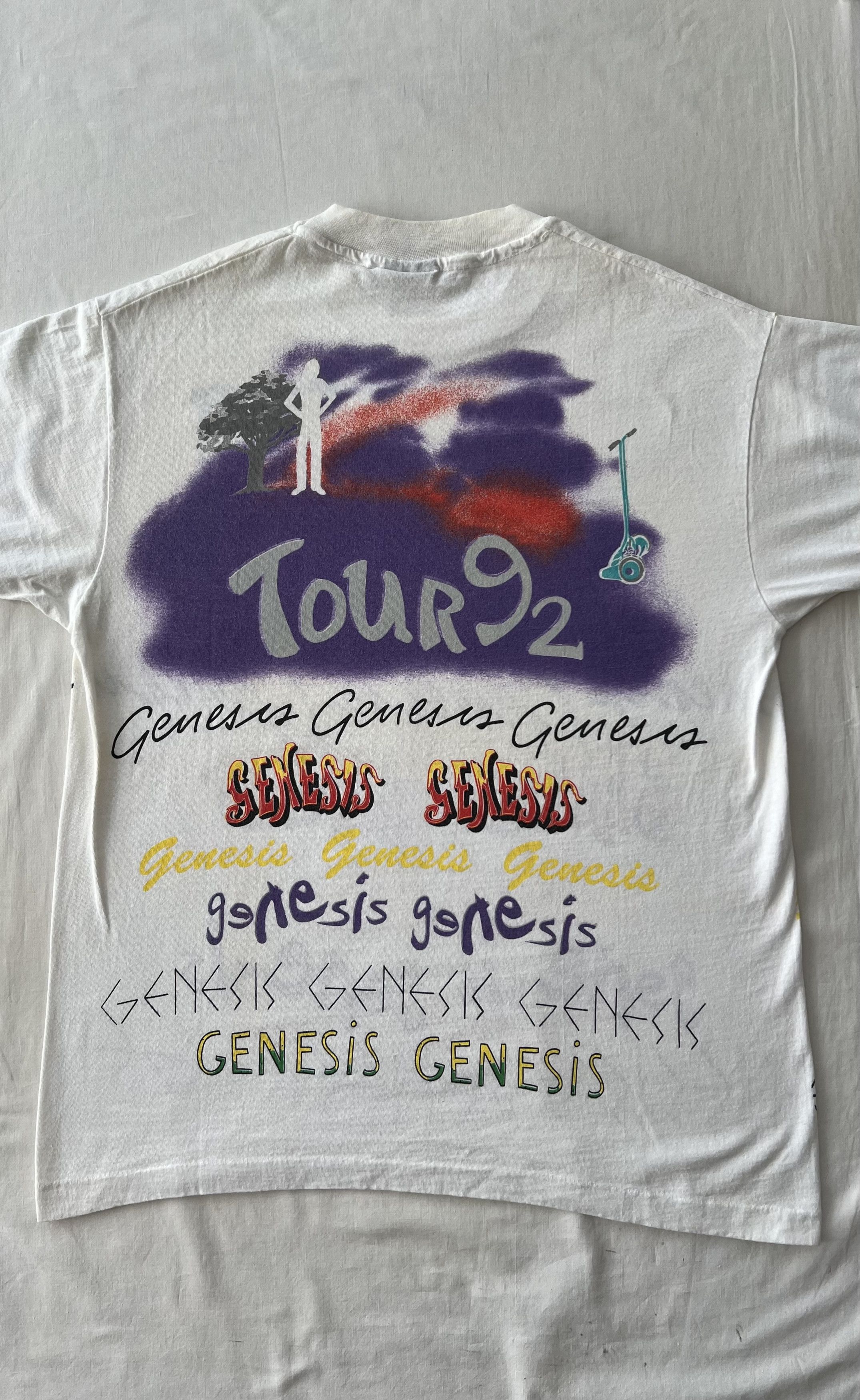 Band Tees Vintage 1992 Genesis Pop Rock Tour Phil Collins AOP T-shirt Size US L / EU 52-54 / 3 - 16 Thumbnail