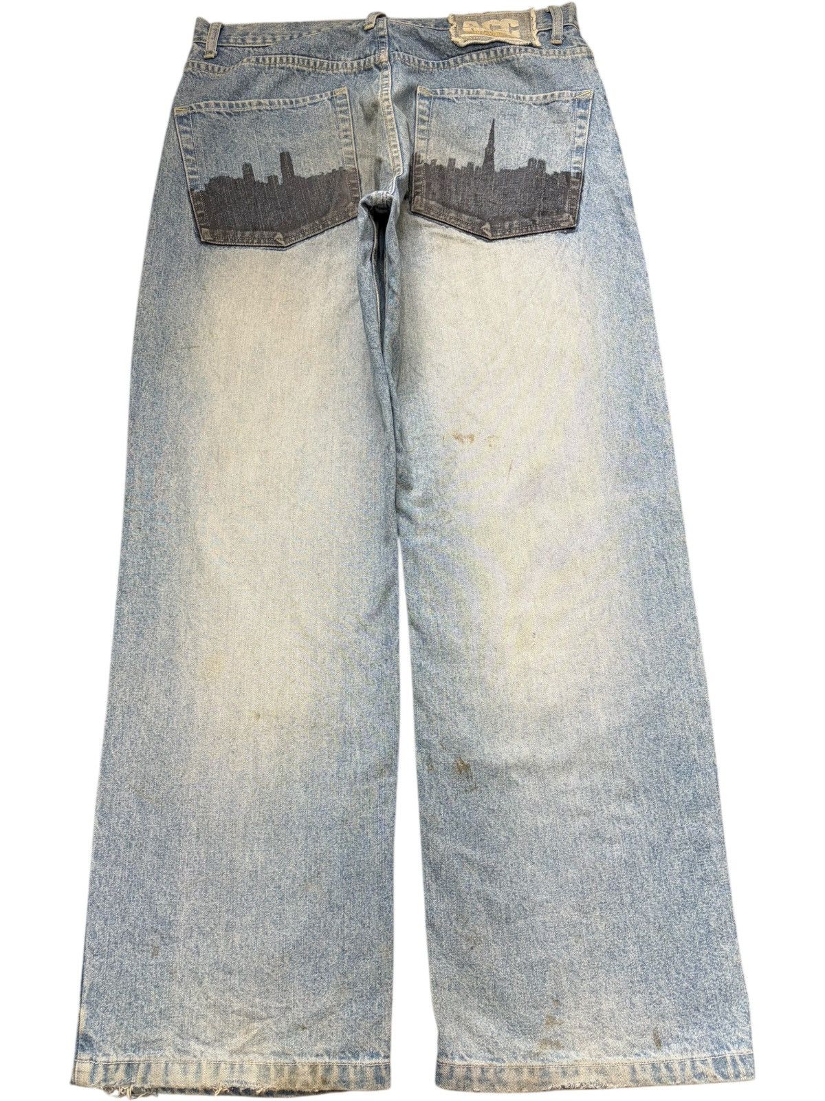 Junya Watanabe Vintage Japanese Brand Mud Wash Distress Baggy Jeans Size US 34 / EU 50 - 1 Thumbnail