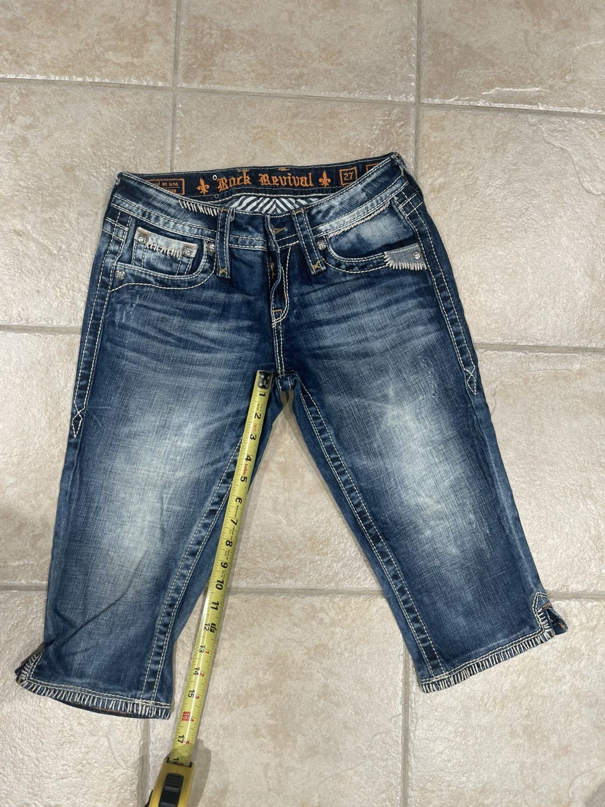 Rock Revival Rock Revival Women’s Sz 27 Karla Capri Distressed Jeans Size 27" / US 4 / IT 40 - 5 Thumbnail