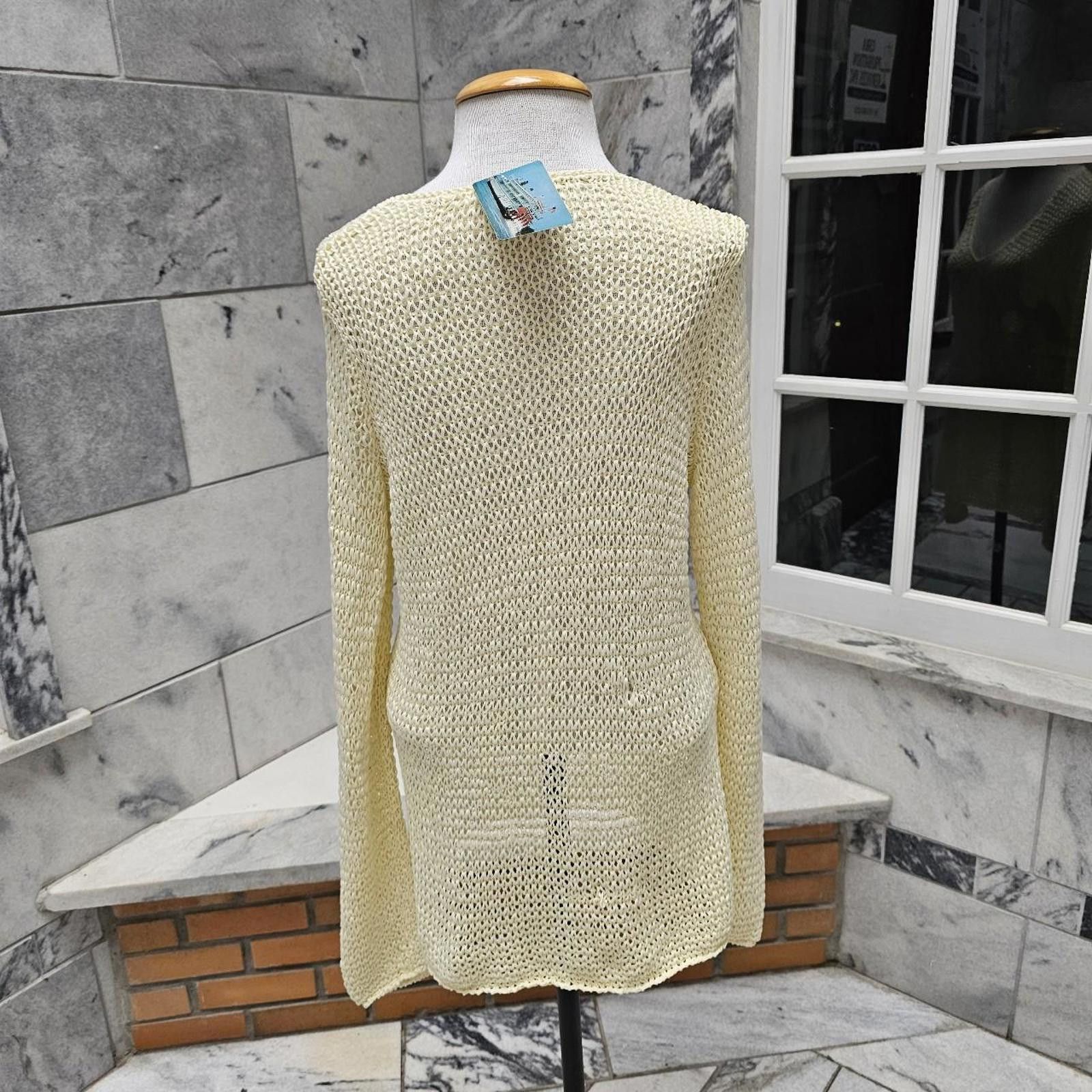 Designer J. Jill Women's Cream Knitted Cream Sweater Size L / US 10 / IT 46 - 4 Thumbnail