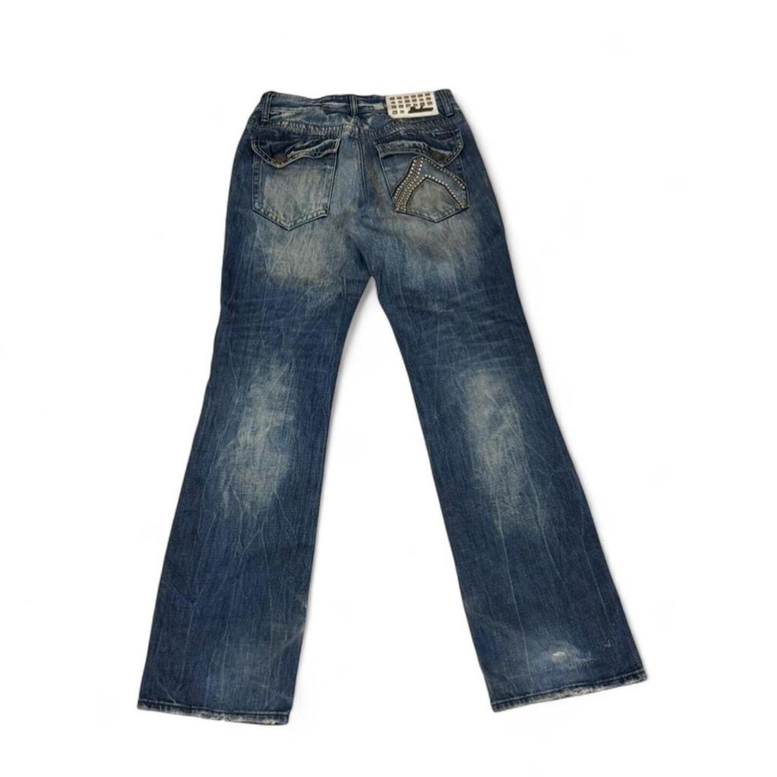 True Religion Buckaroo vintage flap pockets with stud works mud wash shade Size 29" - 2 Thumbnail