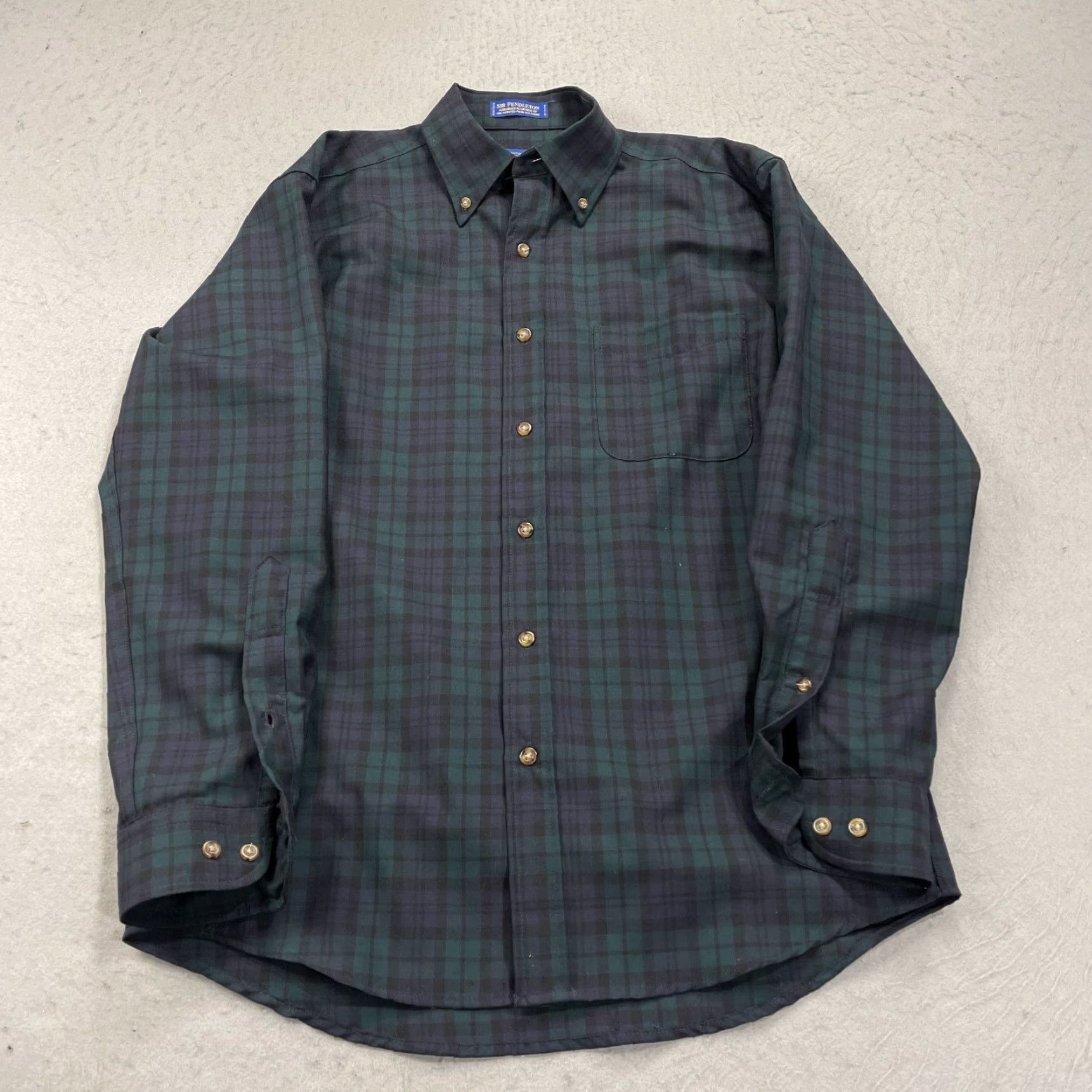 Pendleton VINTAGE Pendleton Shirt Mens S Blue Plaid Wool 100% USA 90s Button-Up Pockets 90s Classic Outdoor Mens Size US S / EU 44-46 / 1 - 2 Thumbnail