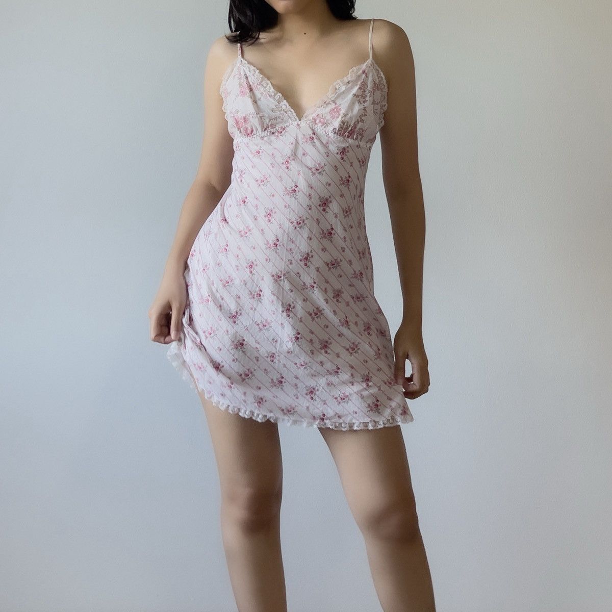 Victoria's Secret Victoria’s Secret White Cotton Floral Slip Dress (M) Size M / US 6-8 / IT 42-44 - 1 Thumbnail