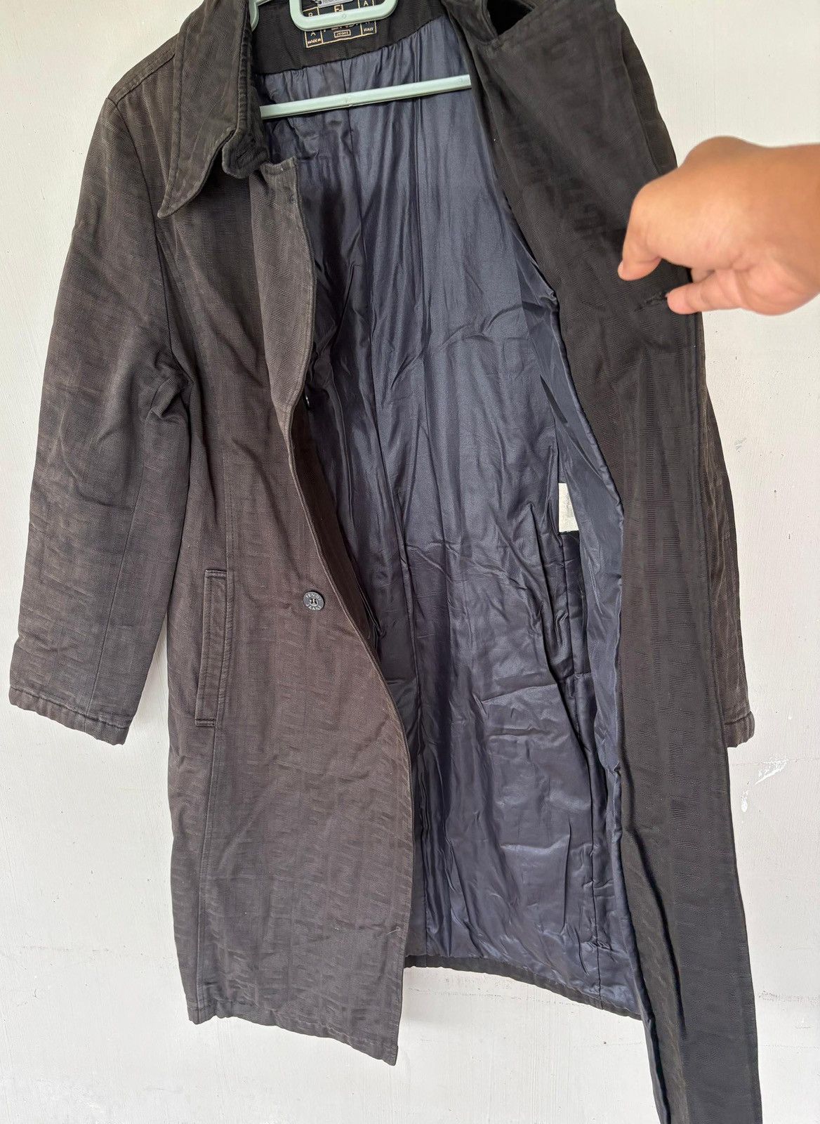 Fendi Vtg Fendi Roma Monogram Double Breast Long Jacket Design Size US S / EU 44-46 / 1 - 5 Thumbnail
