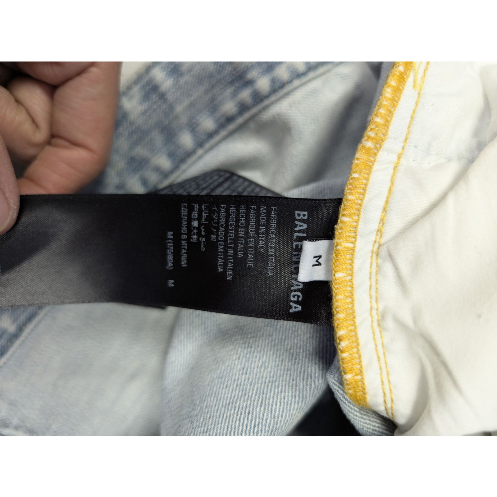 Balenciaga o1rshd1 Oversized Baggy Denim Pants in Bleached Ring Size US 32 / EU 48 - 16 Thumbnail