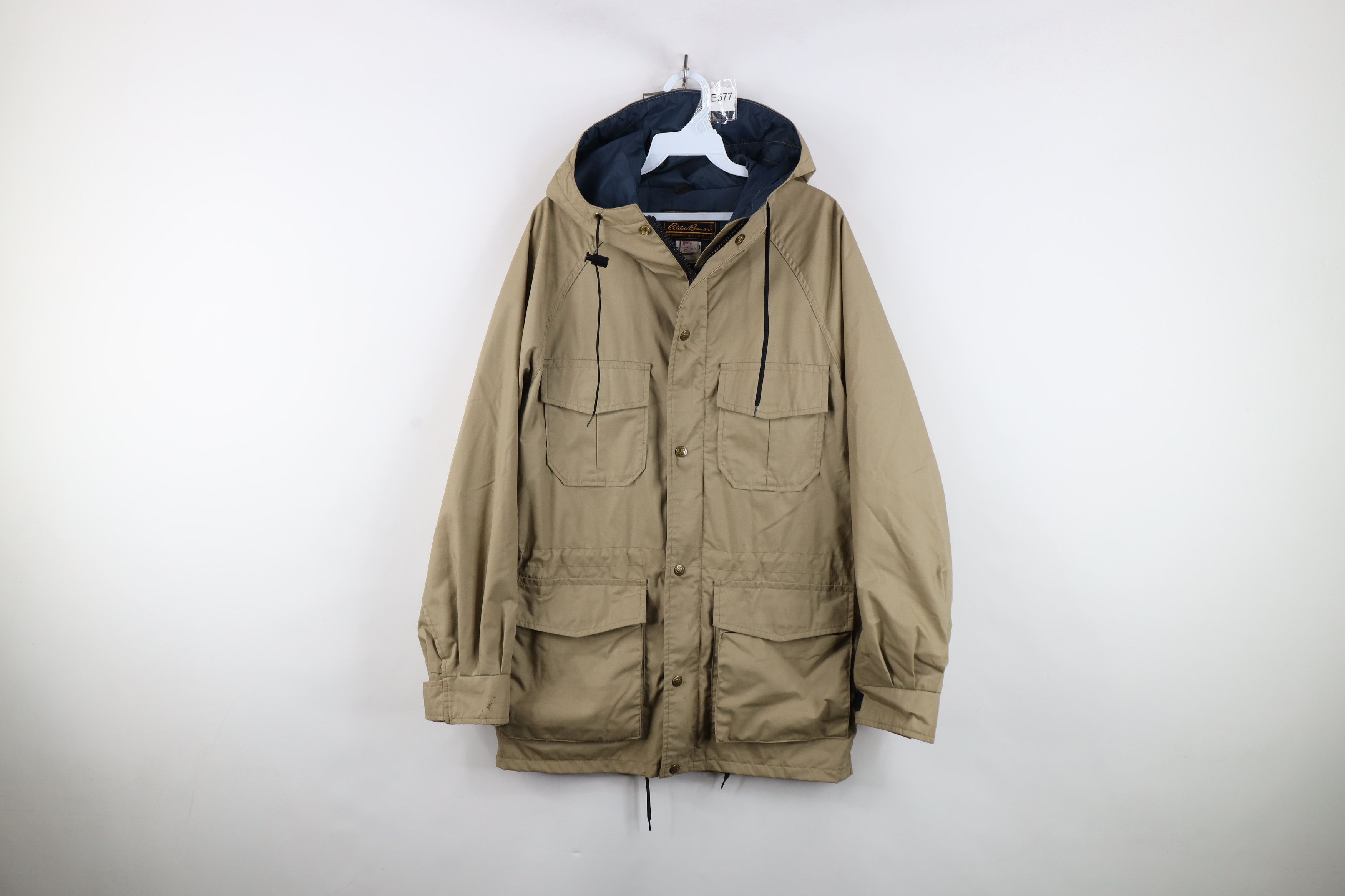 Eddie Bauer Vintage 80s 90s Eddie Bauer Hooded Parka Jacket Beige USA Size US XS / EU 42 / 0 - 1 Thumbnail