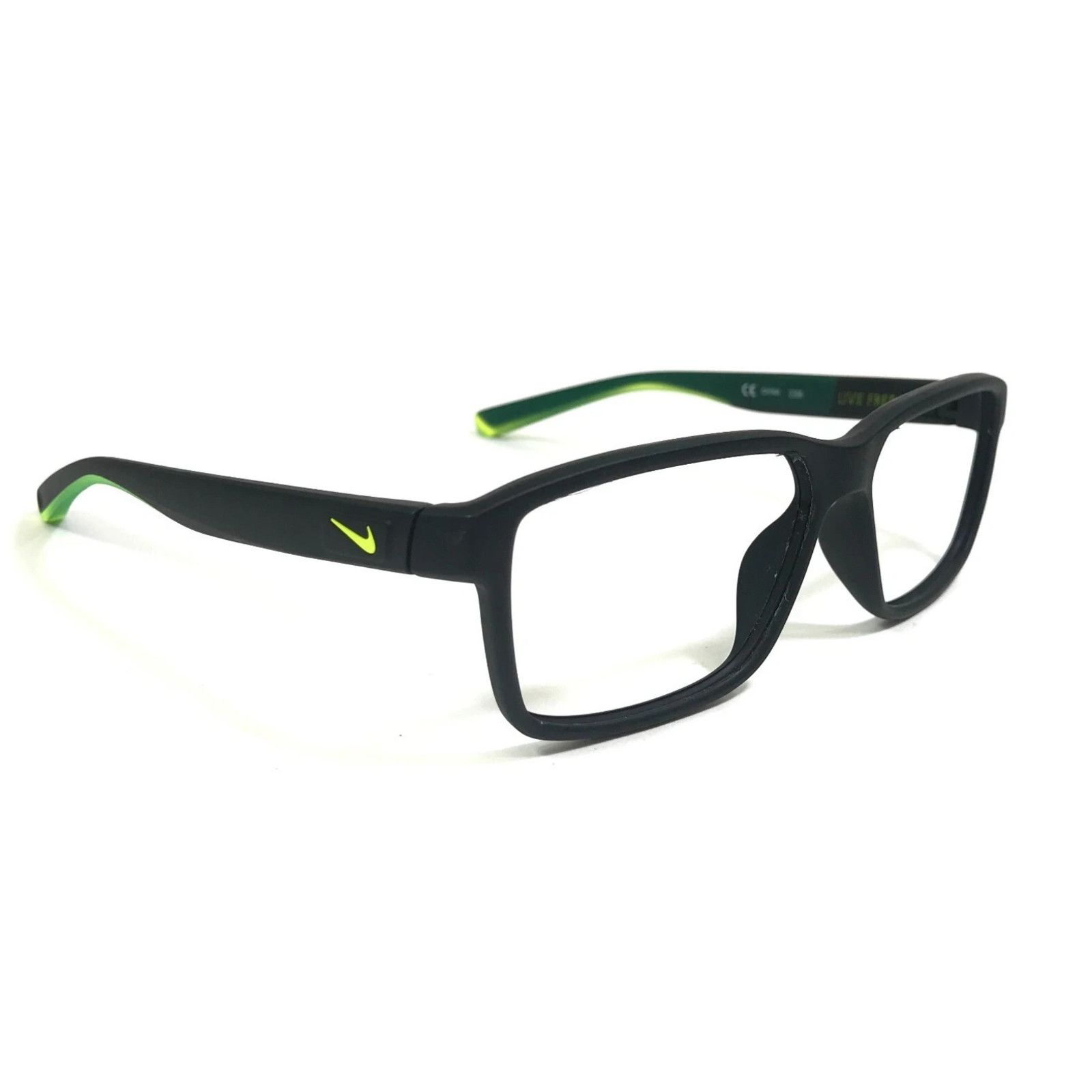 Nike NIKE 7092S 001 BLACK/GREEN EYEGLASSES FRAMES 55-14-140 Size ONE SIZE - 3 Thumbnail