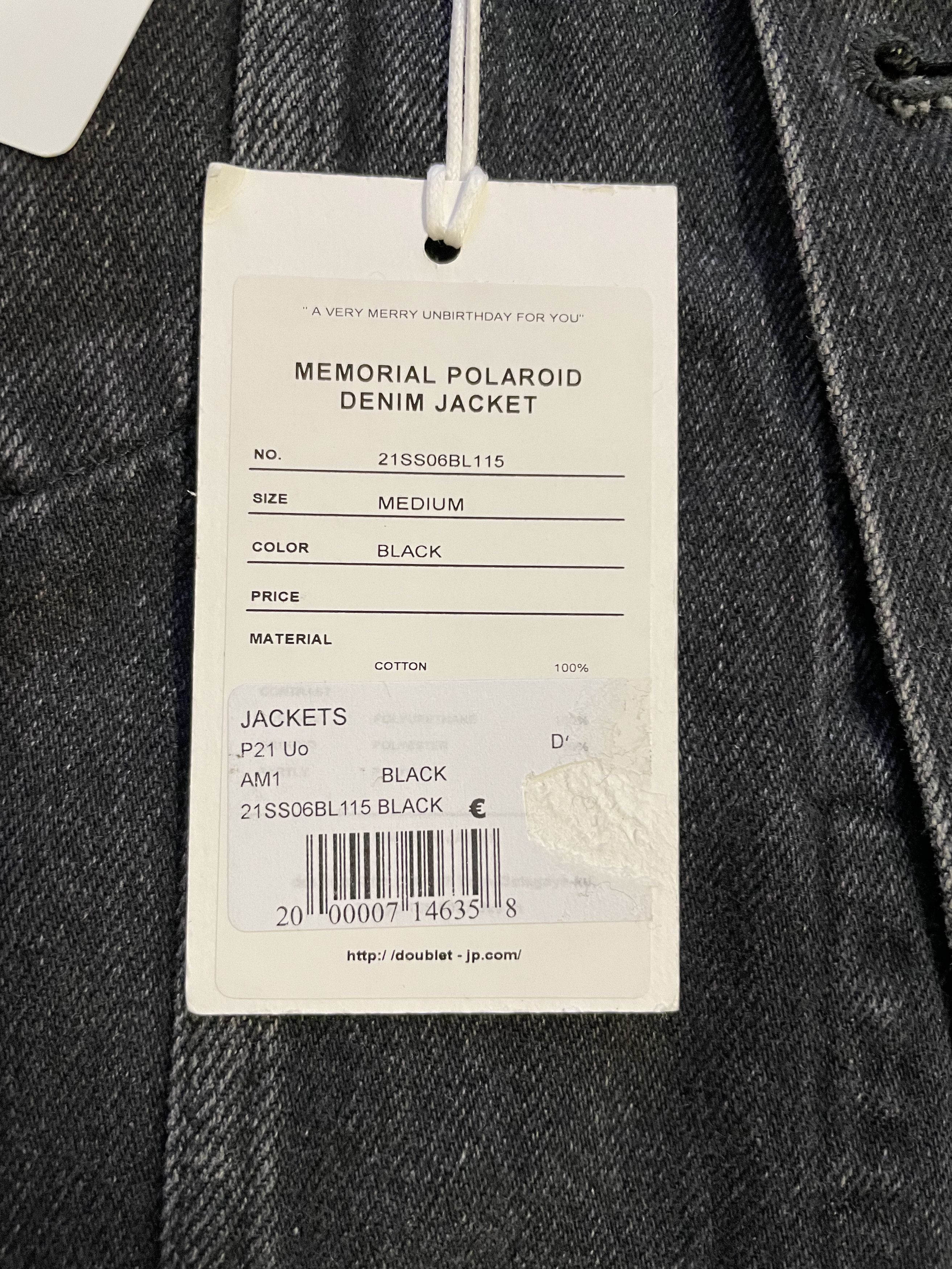Doublet Doublet Memorial Polaroid Denim Jacket (0584) Size US M / EU 48-50 / 2 - 8 Thumbnail