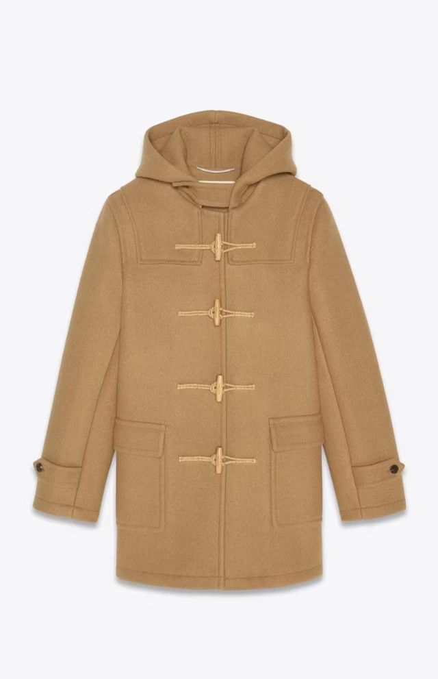 Saint Laurent Paris o1bcso1str0924 Duffle Coat In Wool In Beige Size US S / EU 44-46 / 1 - 1 Thumbnail