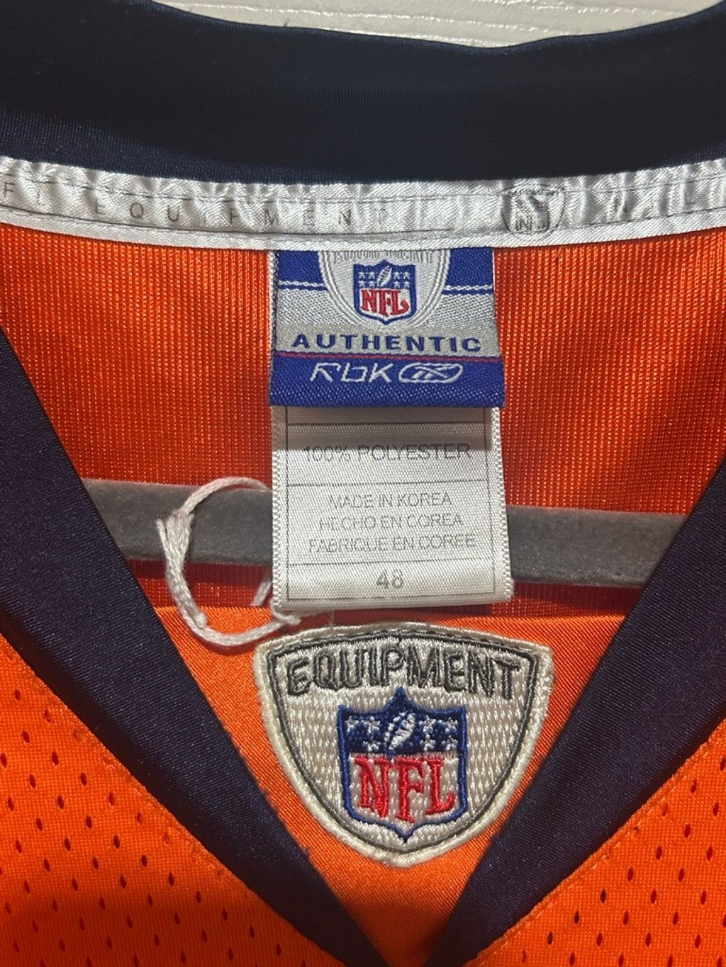 Reebok Men's Reebok Denver Broncos Marshall Jersey XL Orange Navy Size US XL / EU 56 / 4 - 3 Thumbnail