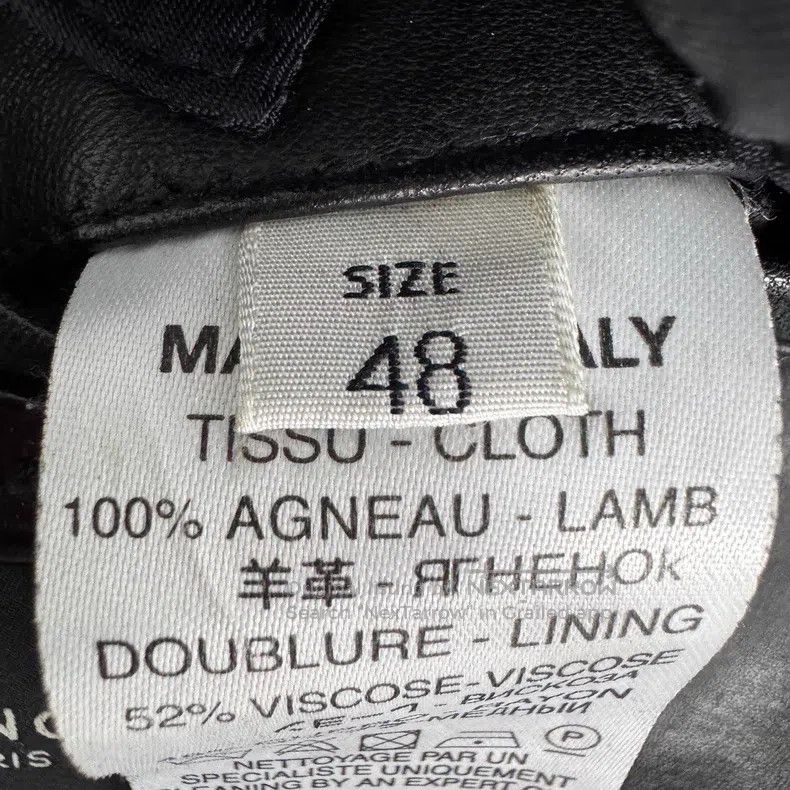Givenchy Givenchy Size48 Black Button Collar Pocket Leather Jacket Size US M / EU 48-50 / 2 - 4 Thumbnail