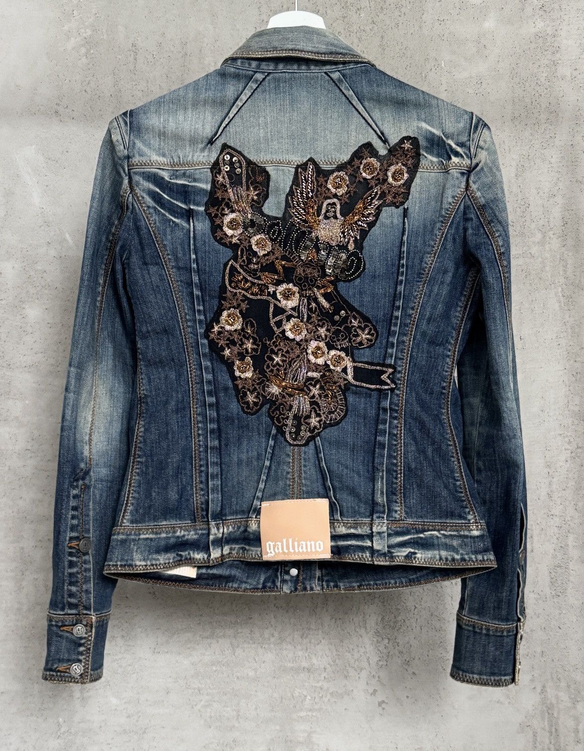 John Galliano Galliano "Cherub & Heraldry" Denim Jacket SS07 Size S / US 4 / IT 40 - 2 Thumbnail