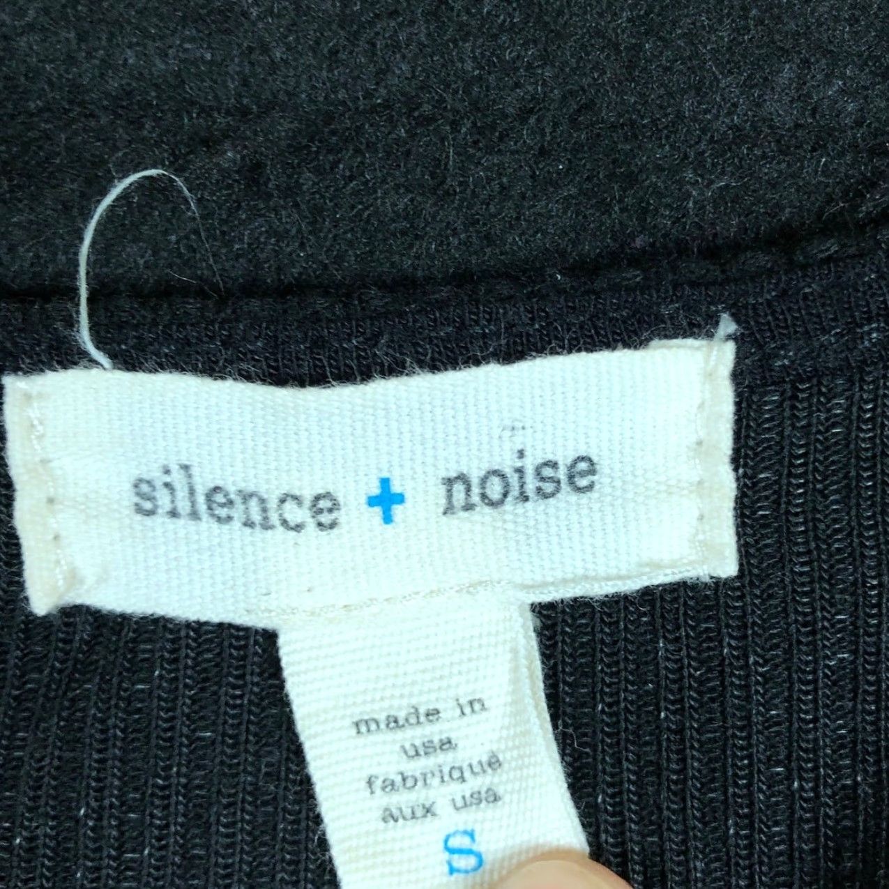 Vintage Silence+Noise Womens Shirt Black Metallic Cropped Sleeveless Tank Stretch Small Size S / US 4 / IT 40 - 4 Thumbnail