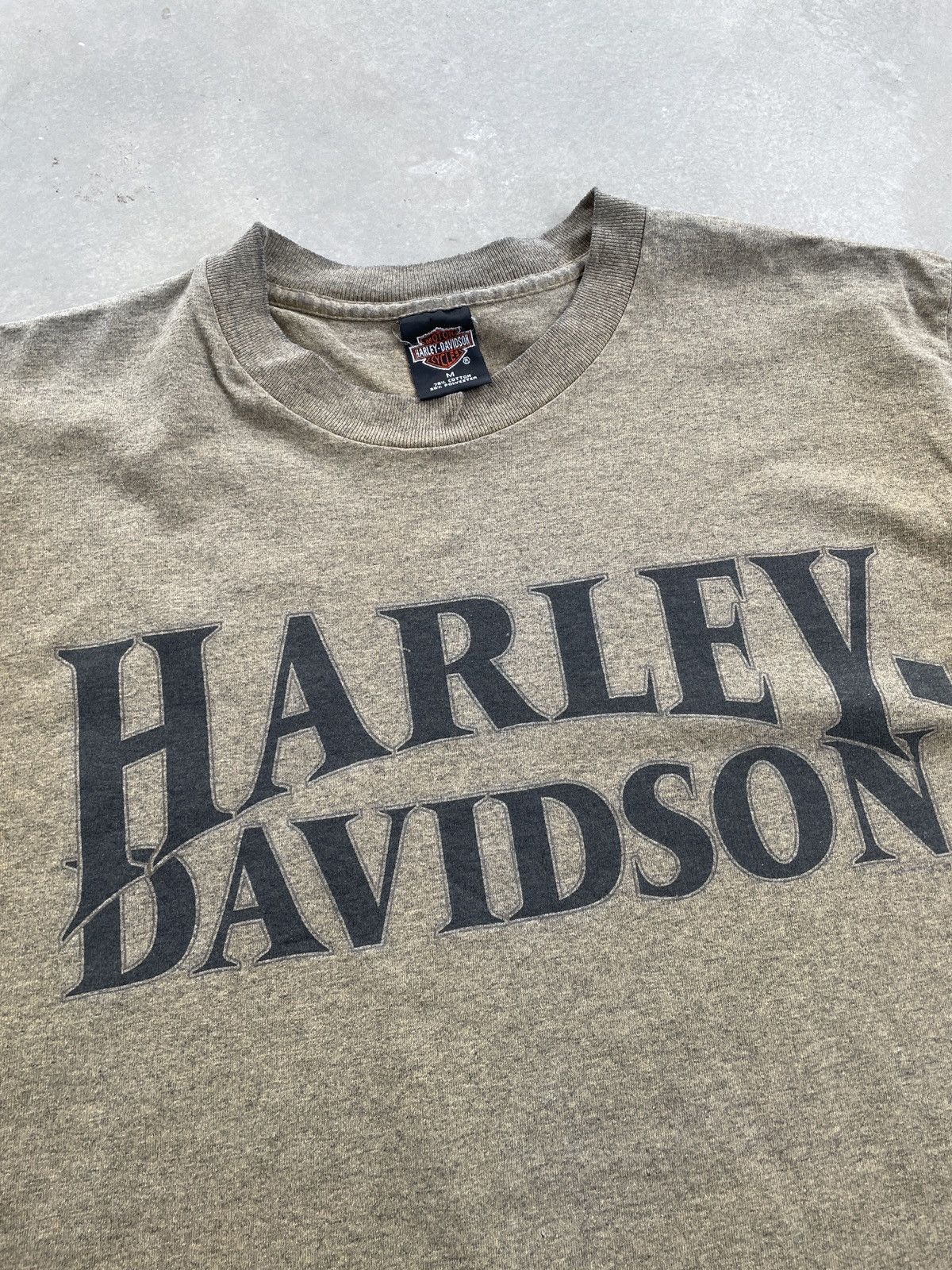 Harley Davidson × Vintage VINTAGE HARLEY DAVIDSON COLLEGIATE SUNFADED TEE Size US M / EU 48-50 / 2 - 2 Thumbnail