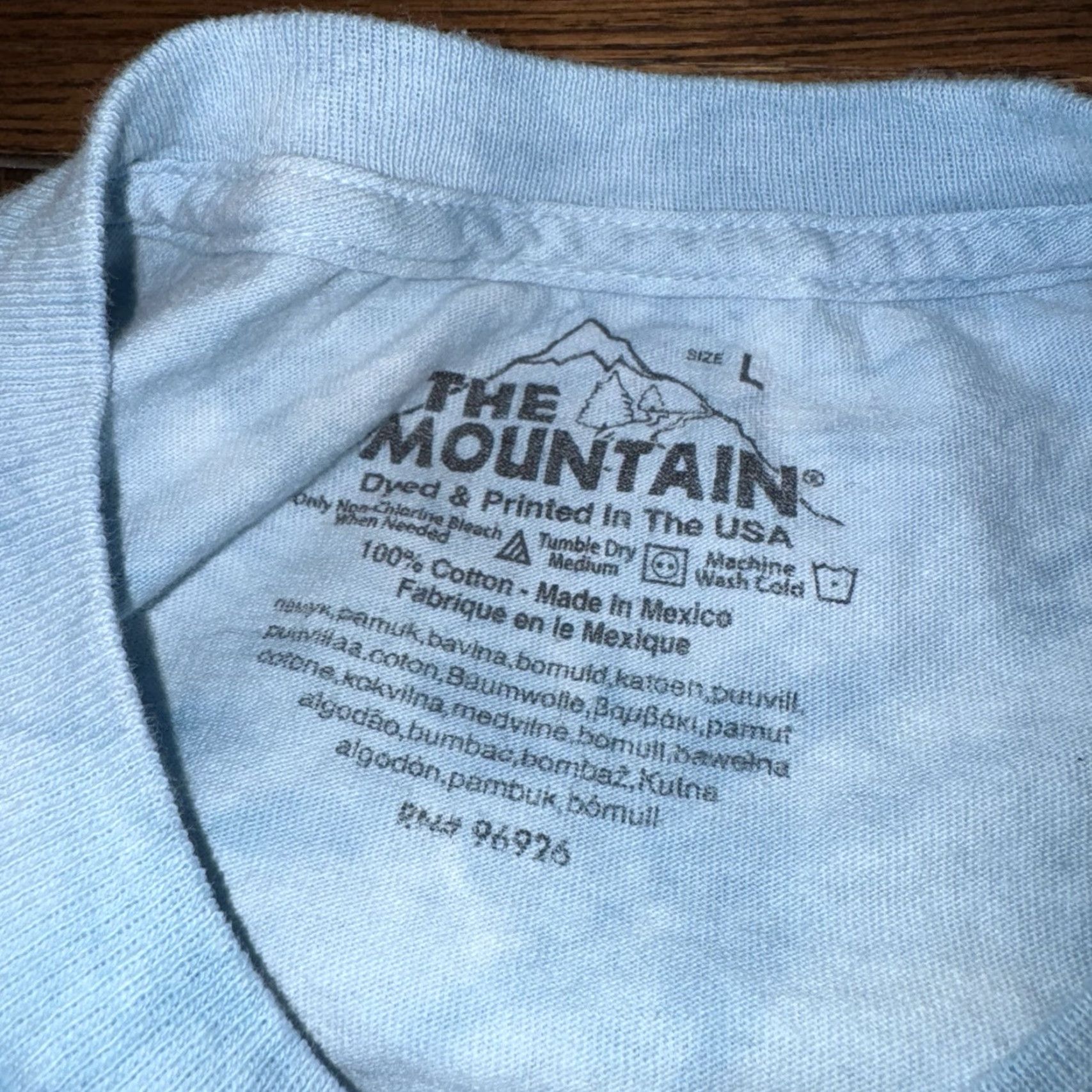 The Mountain VINTAGE The Mountain Shirt Mens Large Tie Dye Cats USA Graphic Print Crew Neck Long Sleeve Blue Cotton Knit T-Shirt Mens Gyms Cats USA 90s? Size US L / EU 52-54 / 3 - 5 Thumbnail